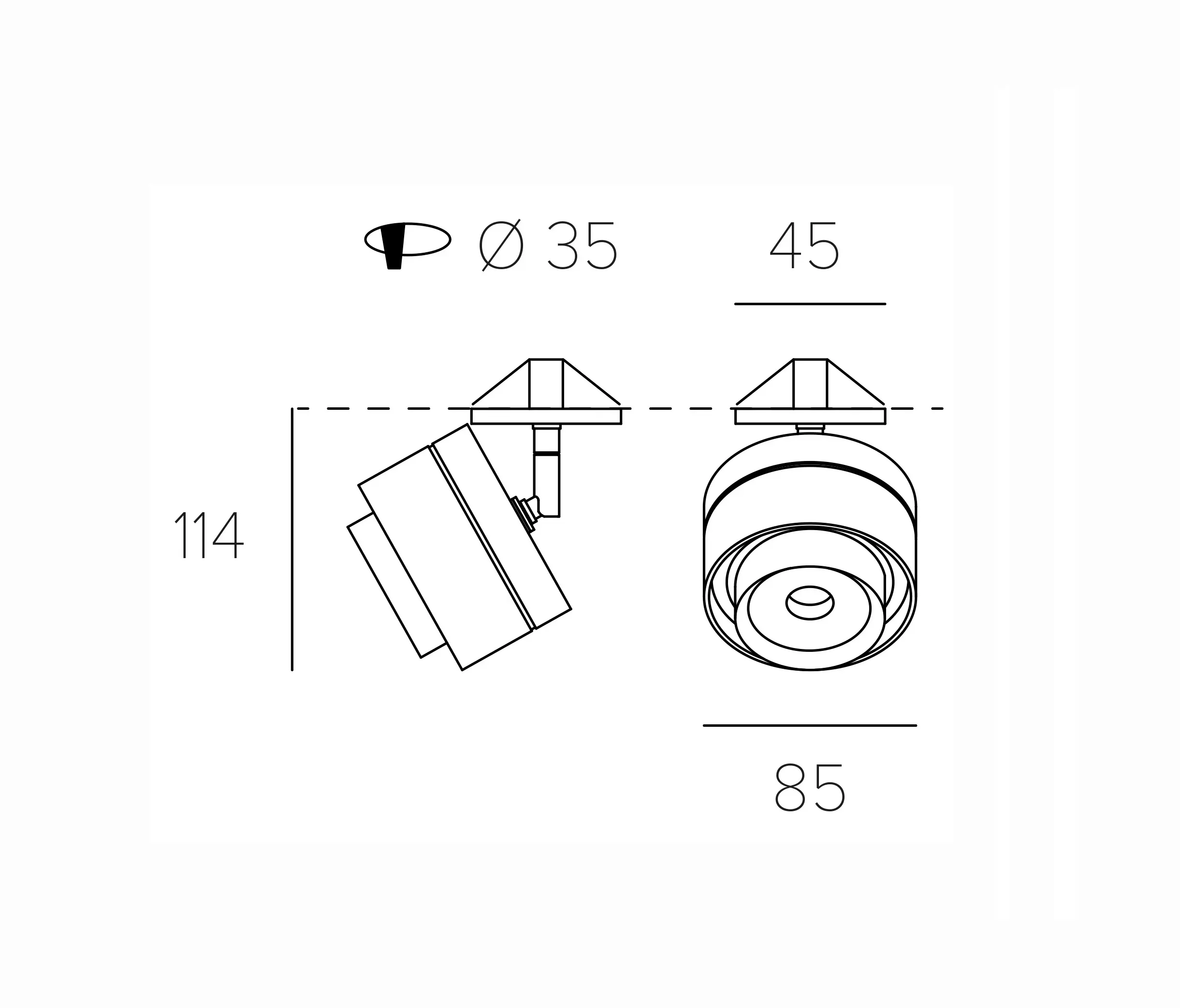 Letroh - SURFACE | ZOOM - Adjustable recessed spot