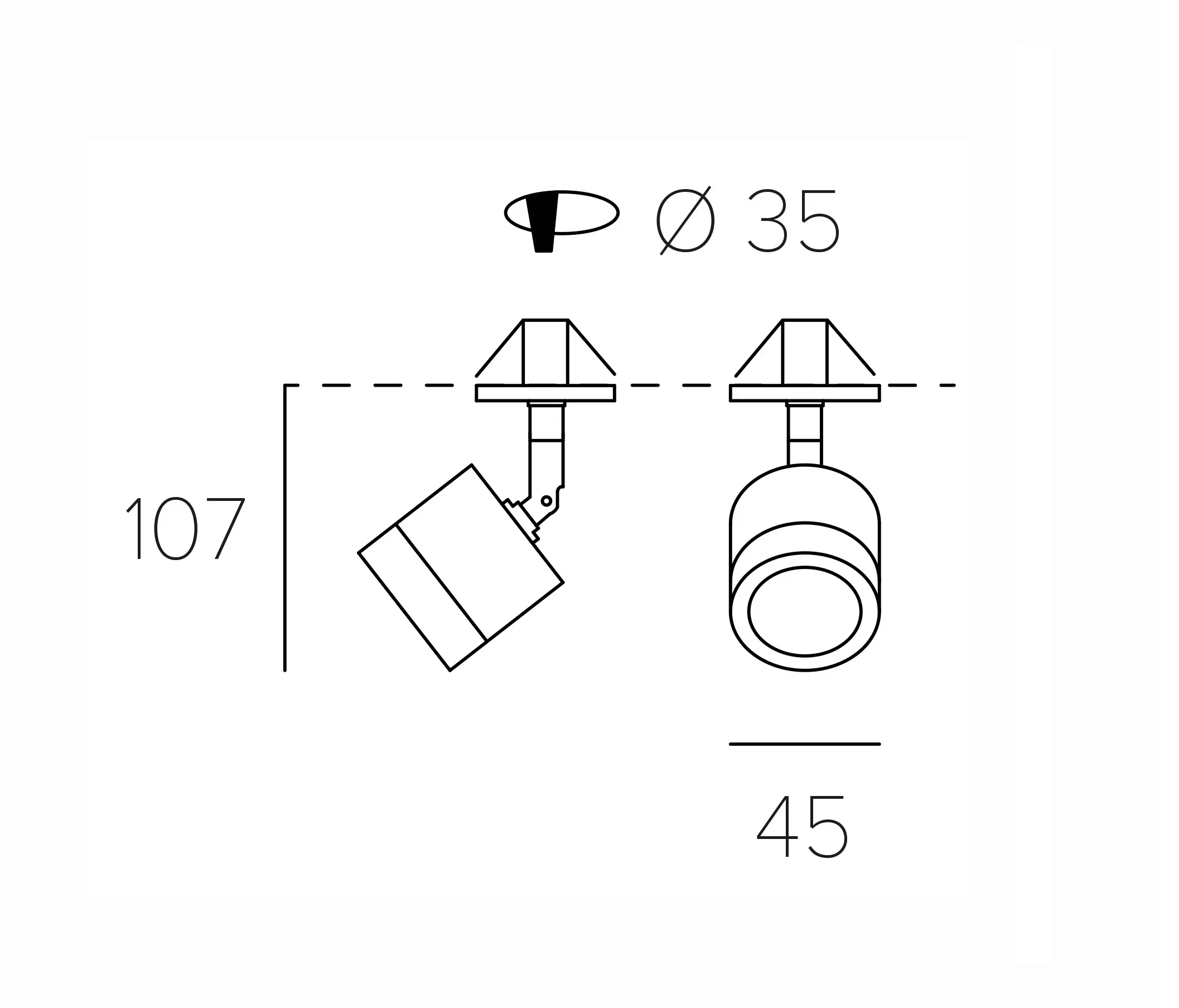 Letroh - SURFACE | MINI - Recessed light source, white