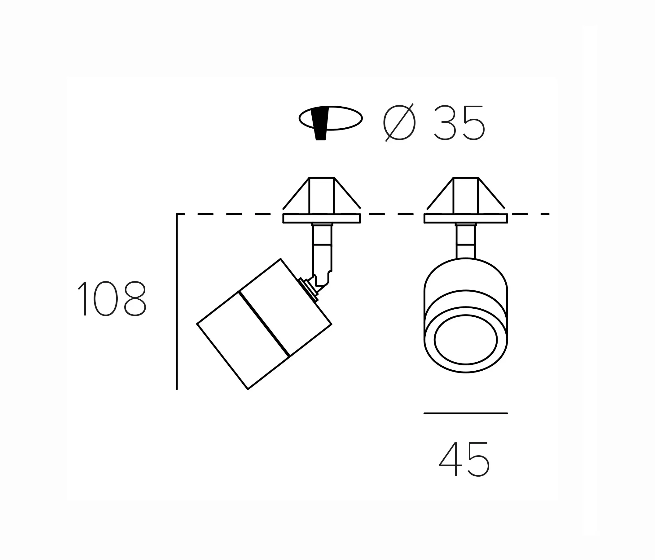 Letroh - SURFACE | MINI - Recessed Dark light source