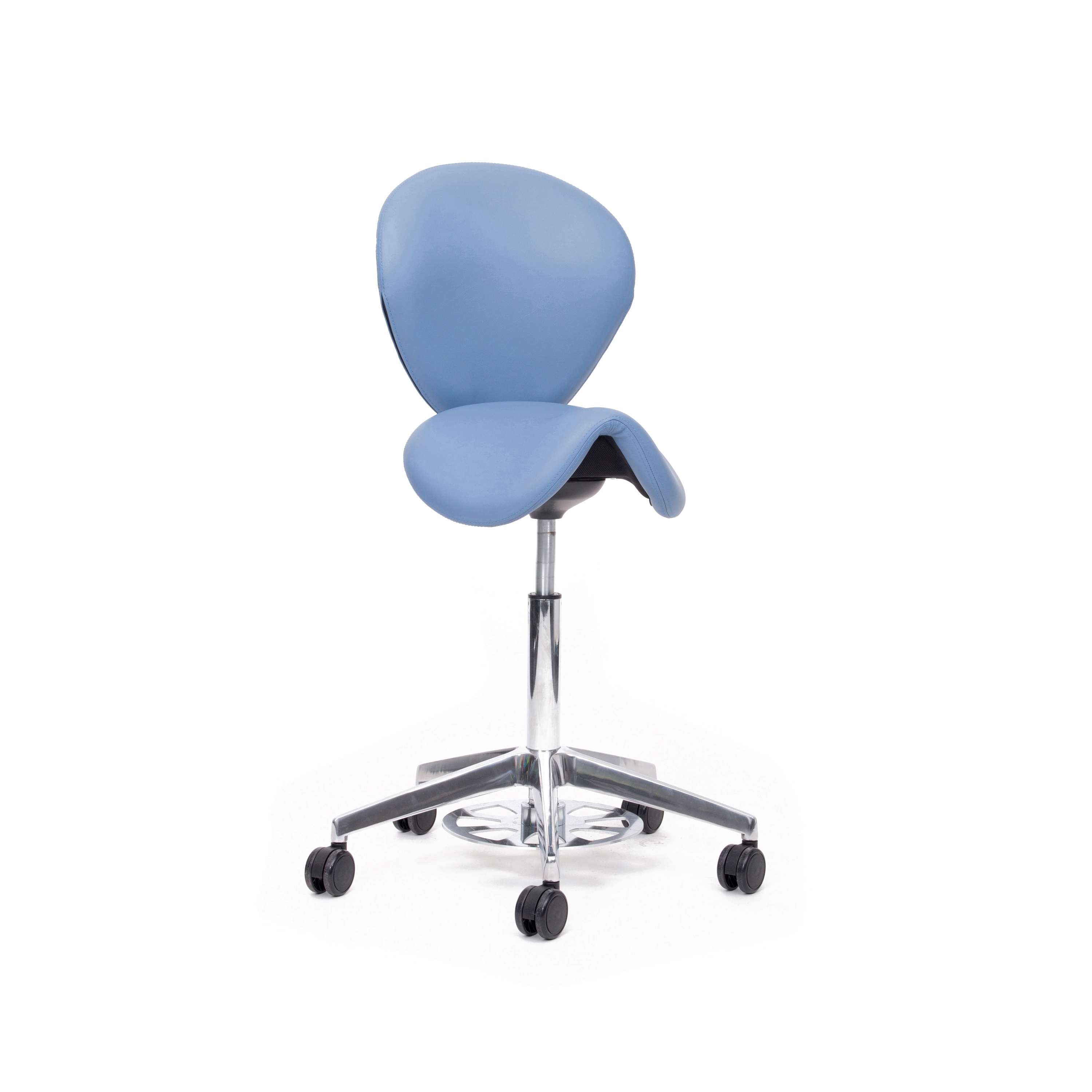 Vertoon produk sella | Saddle chair with backrest and foot release van vervaardiger lento