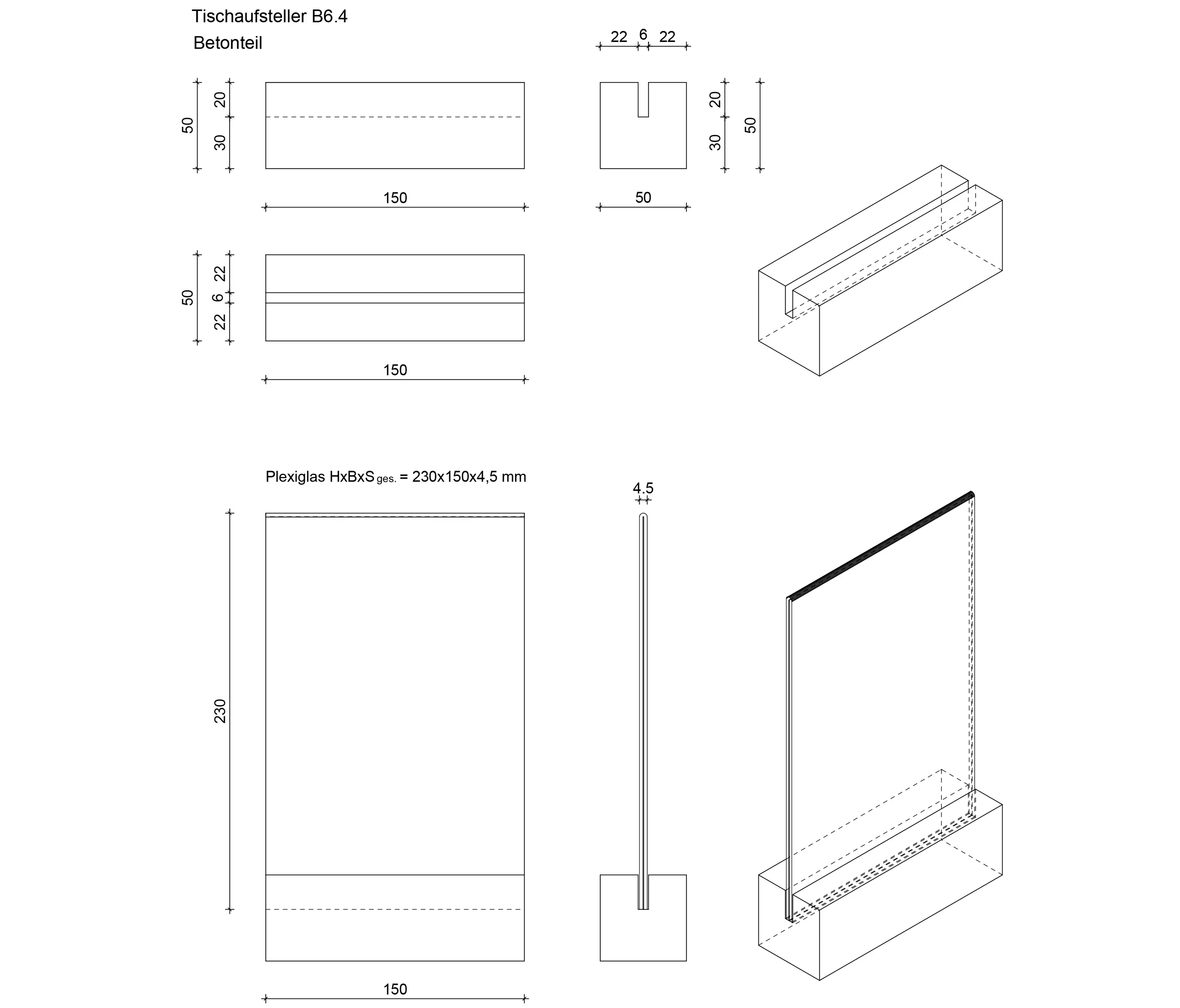 CO33 by Gregor Uhlmann - Beton | Table Display with 2 slots