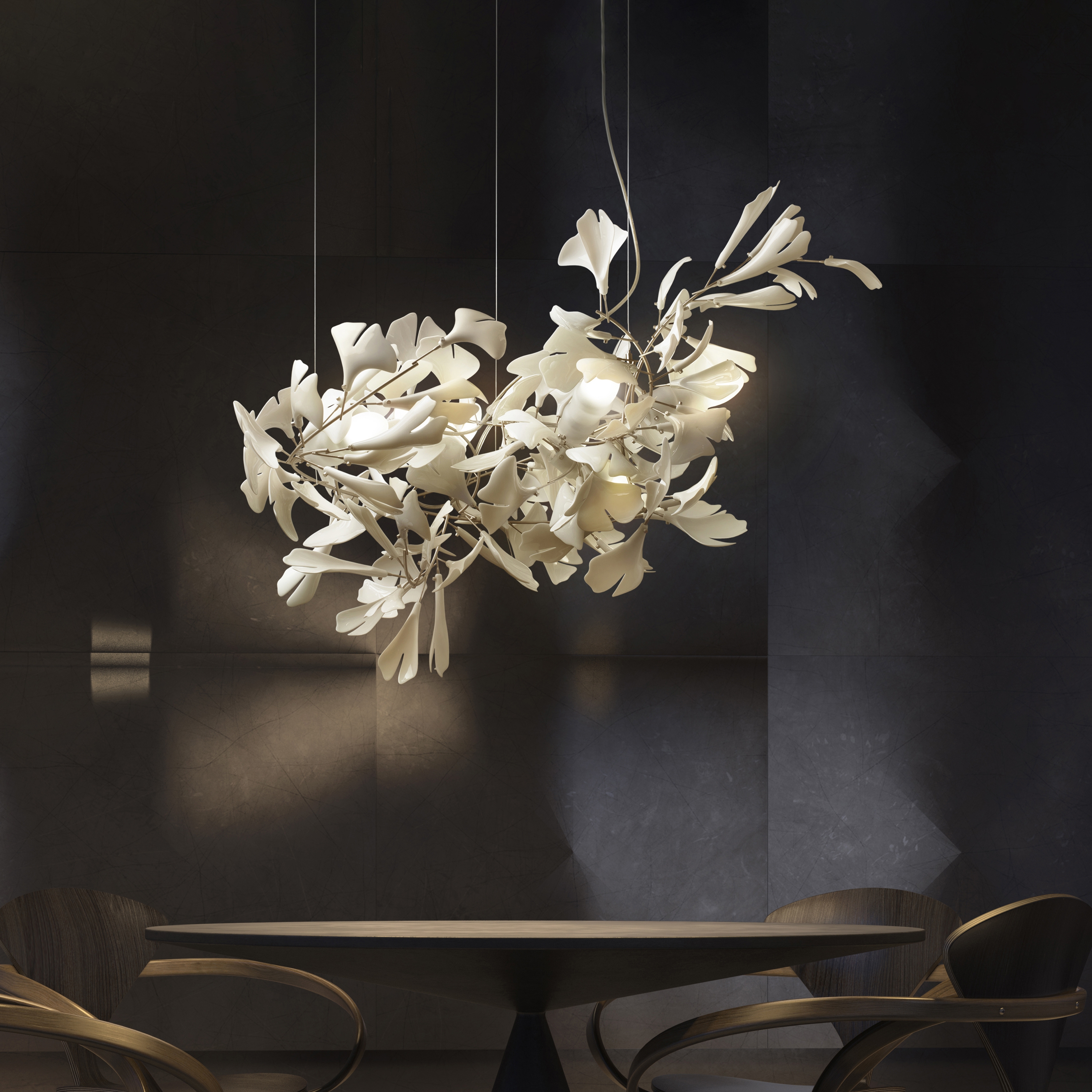 Produkt Lighting Sculpture Gingko_117 des Herstellers Andreea Braescu Art Studio anzeigen