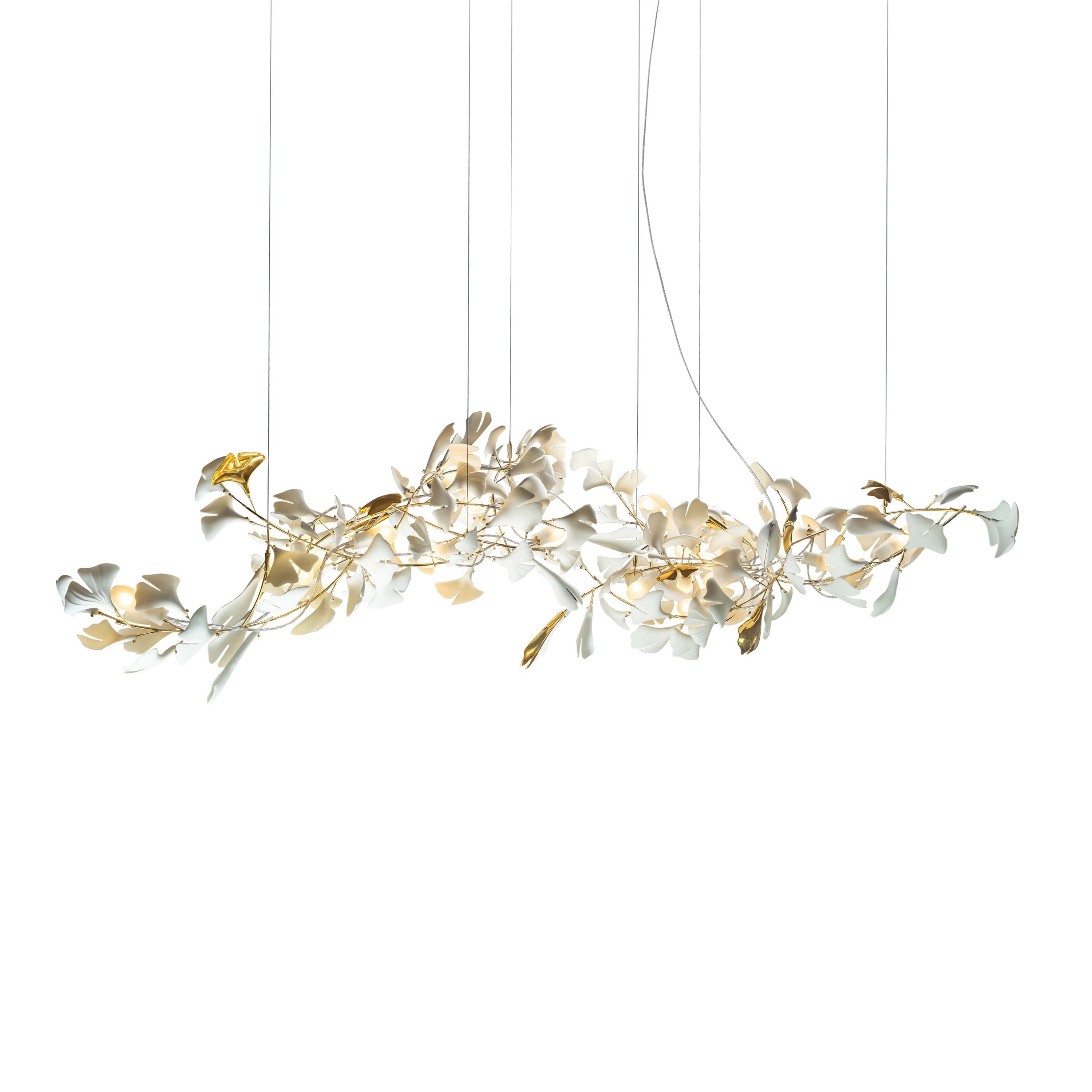 Produkt Bespoke Lighting Sculpture Gingko_155 des Herstellers Andreea Braescu Art Studio anzeigen