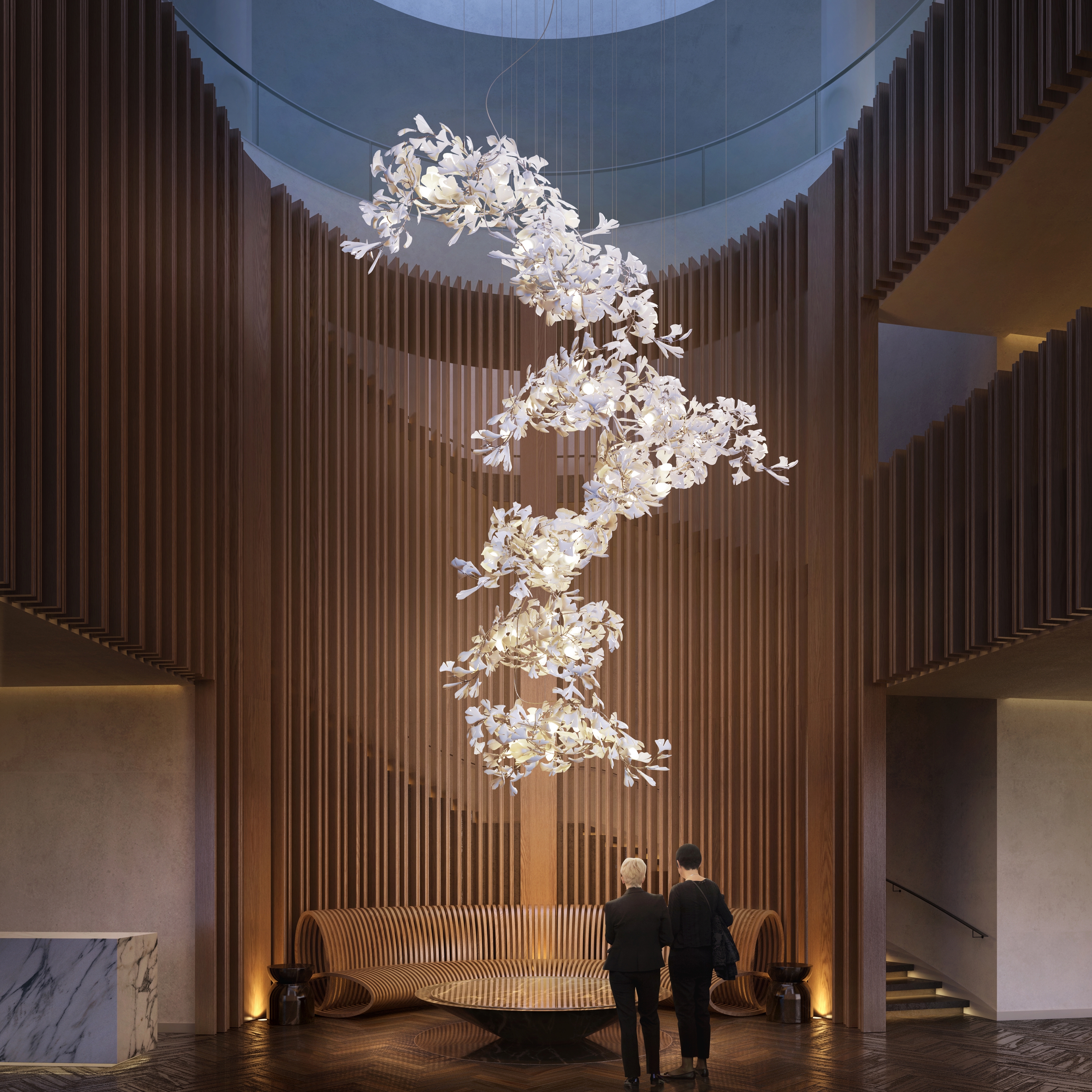 Produkt Bespoke Lighting Sculpture Gingko_1120A des Herstellers Andreea Braescu Art Studio anzeigen