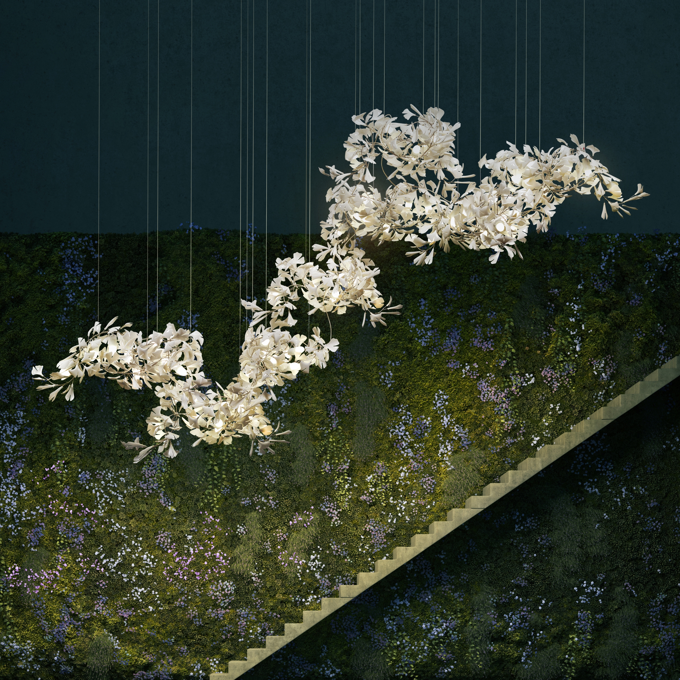 Produkt Bespoke Lighting Sculpture Gingko_1120B des Herstellers Andreea Braescu Art Studio anzeigen