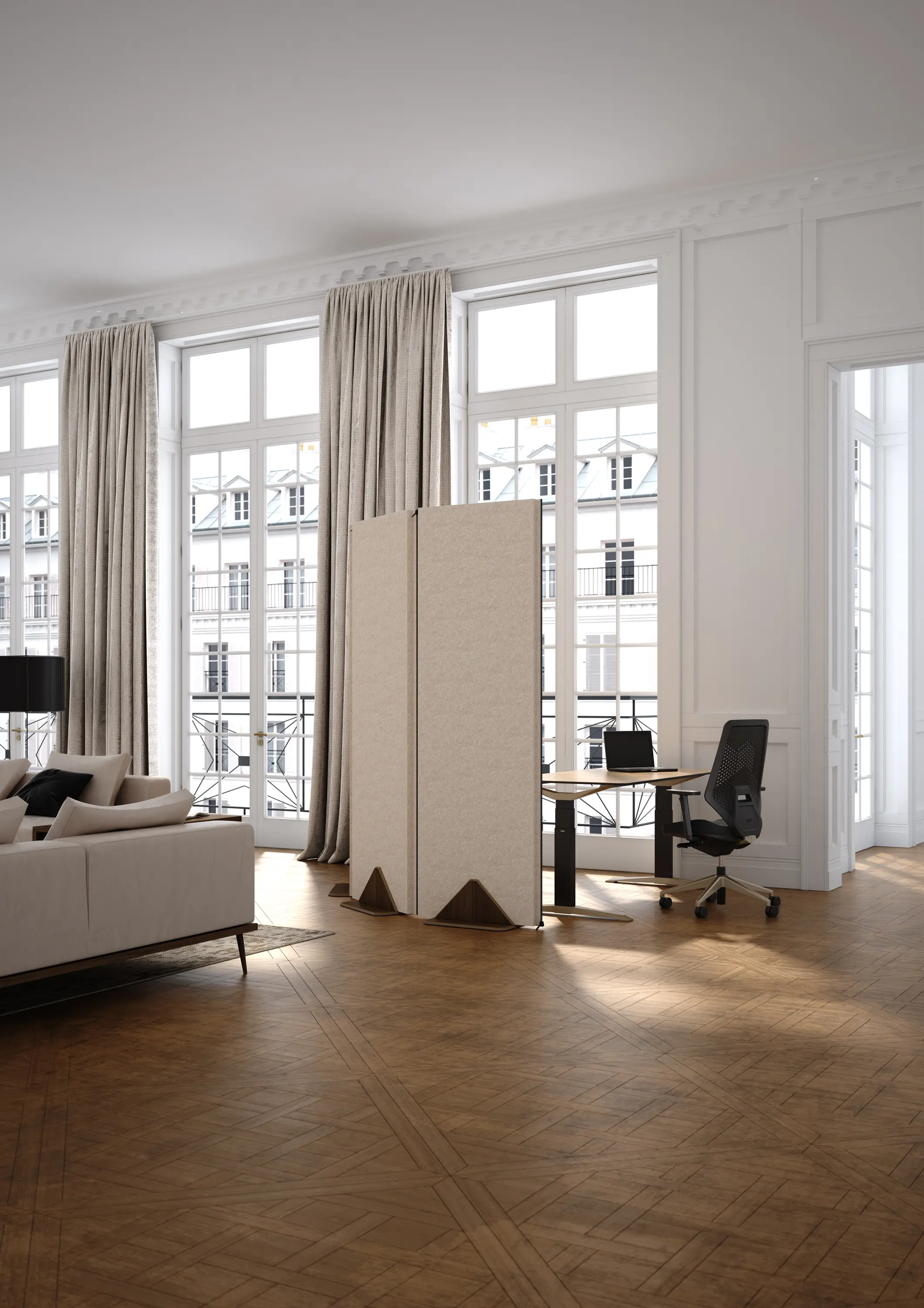 VANK - SCREEN_HOME acoustic screen, walnut