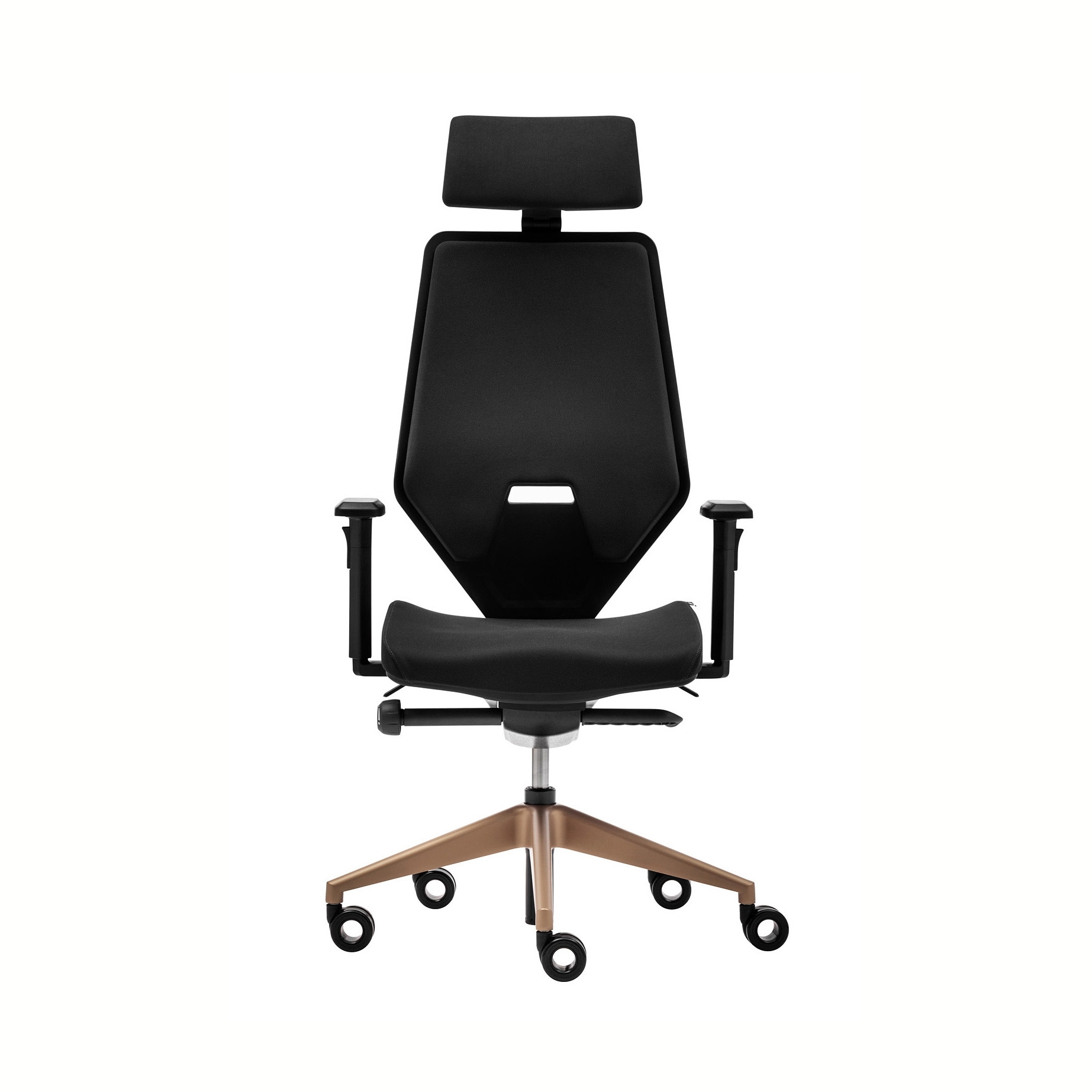 Display product V6 swivel chair, upholstered with headrest from manufacturer VANK