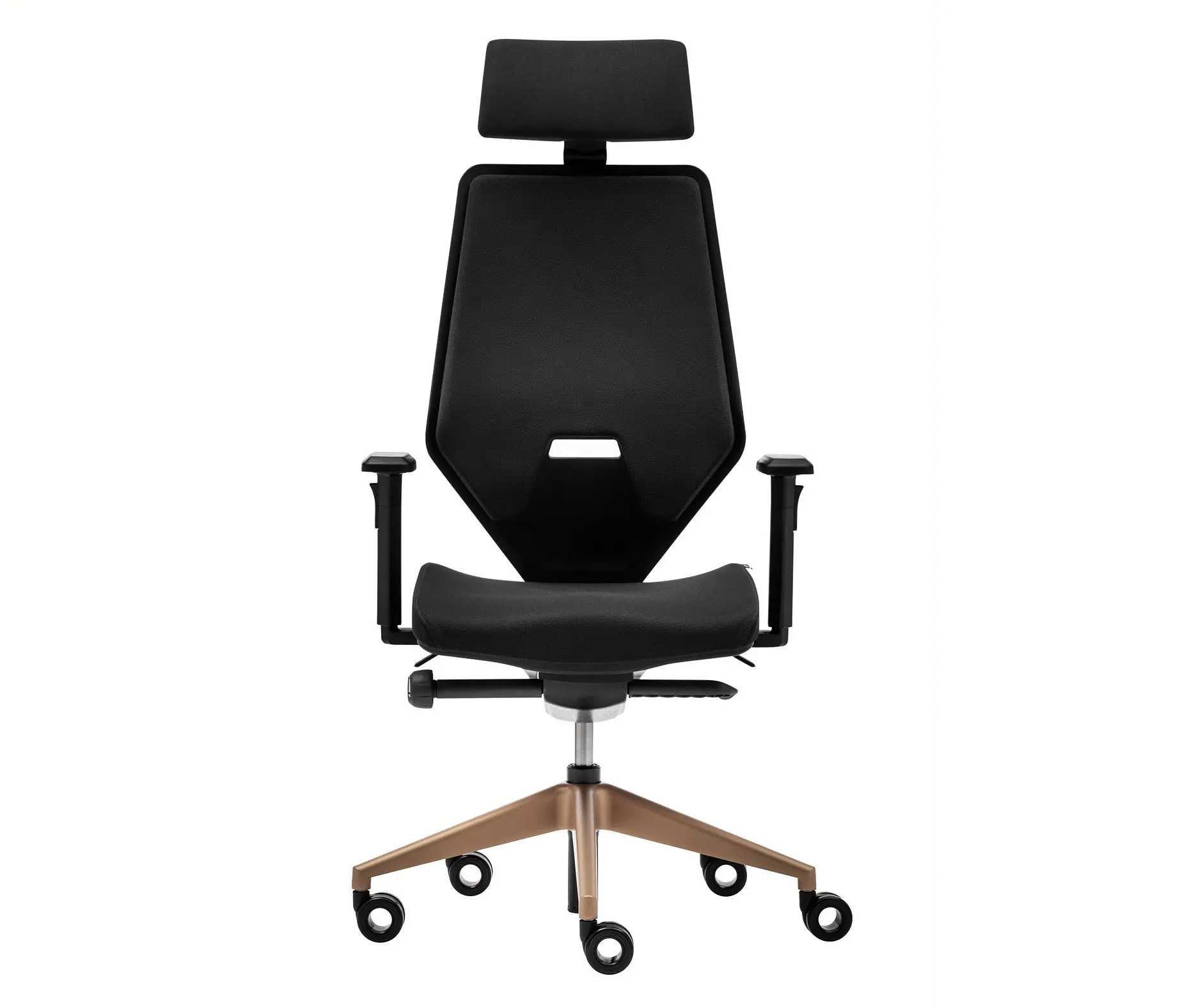VANK - V6 swivel chair, upholstered with headrest