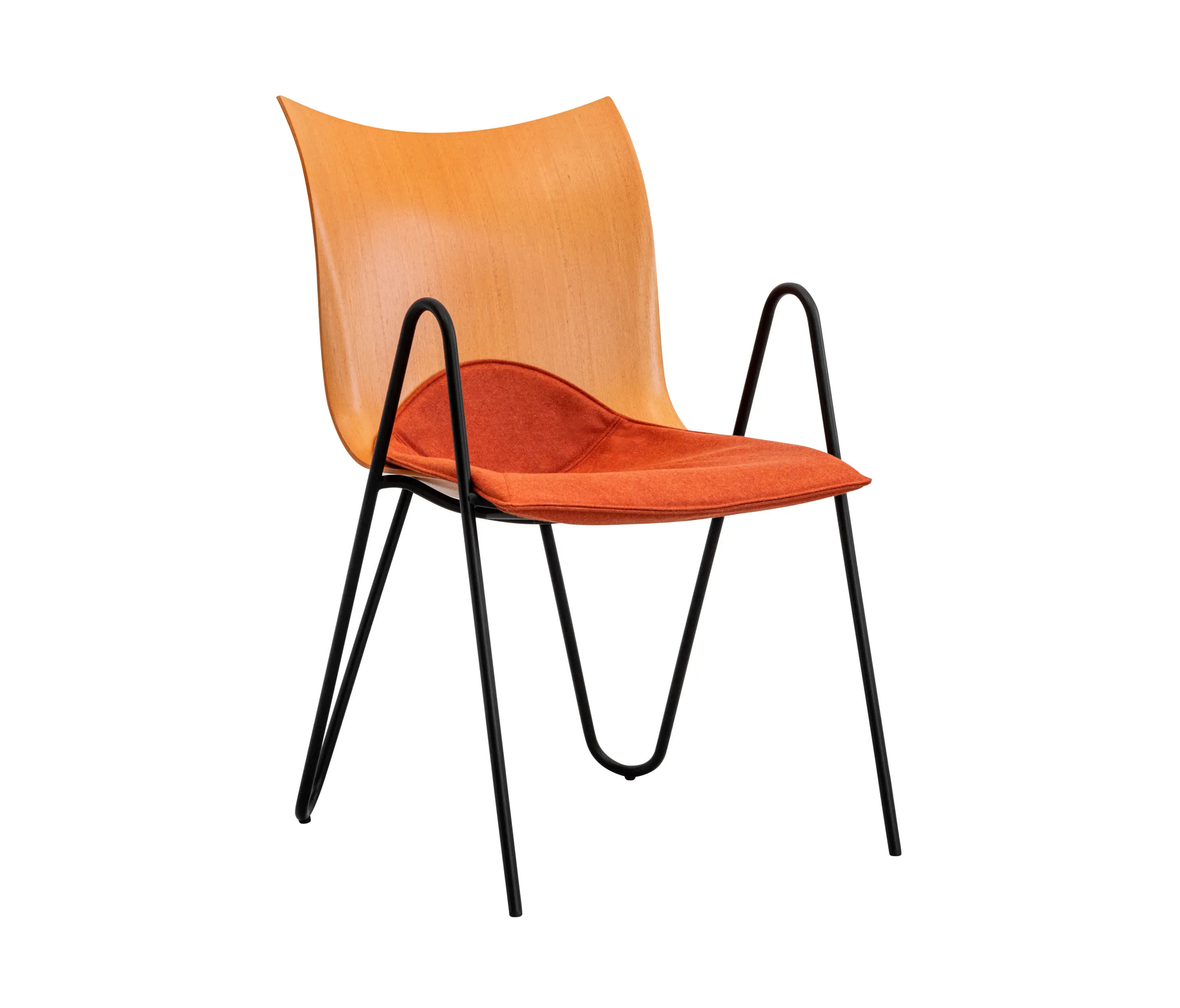 VANK - PEEL wood chair, orange