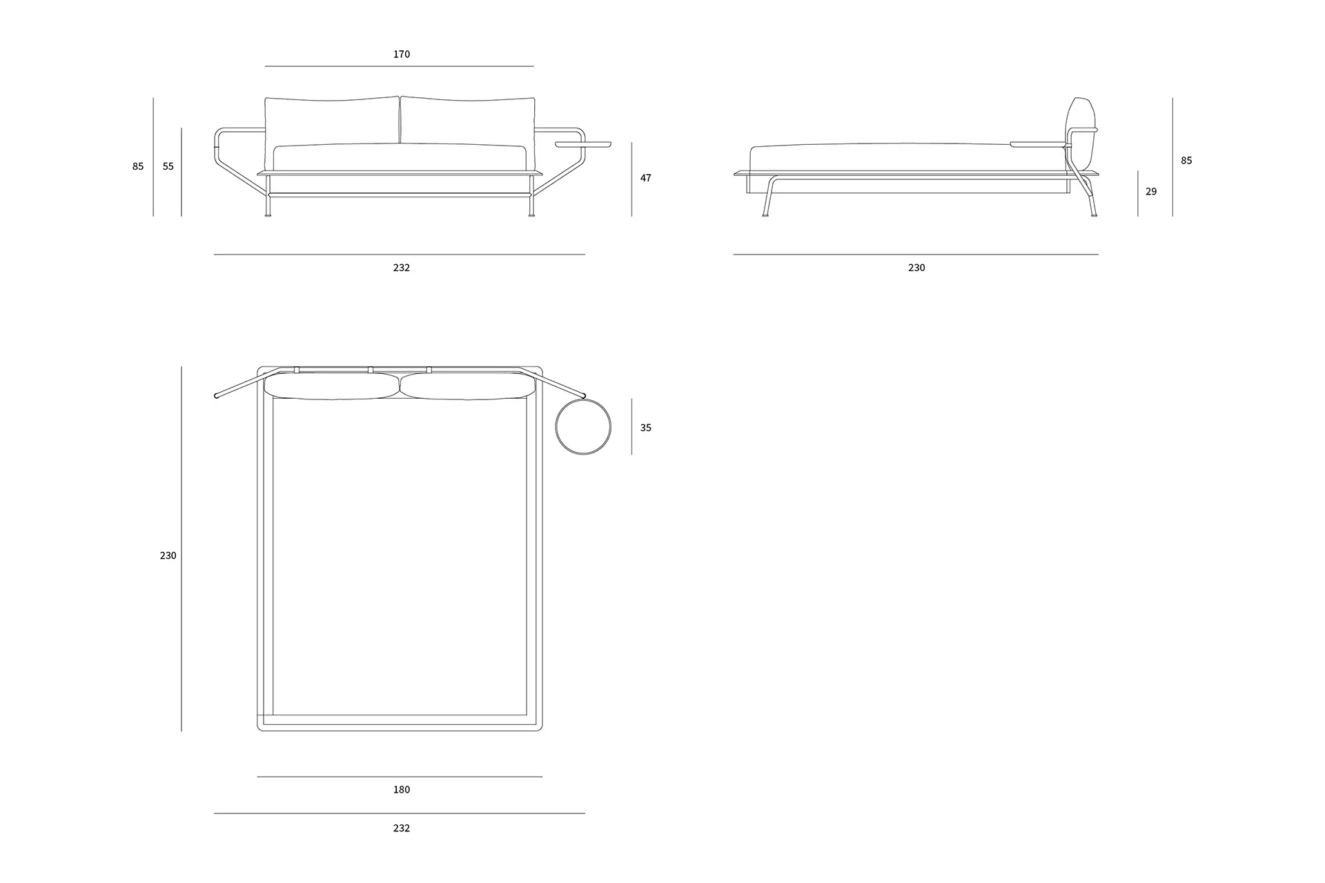 Nunc - Kier double bed