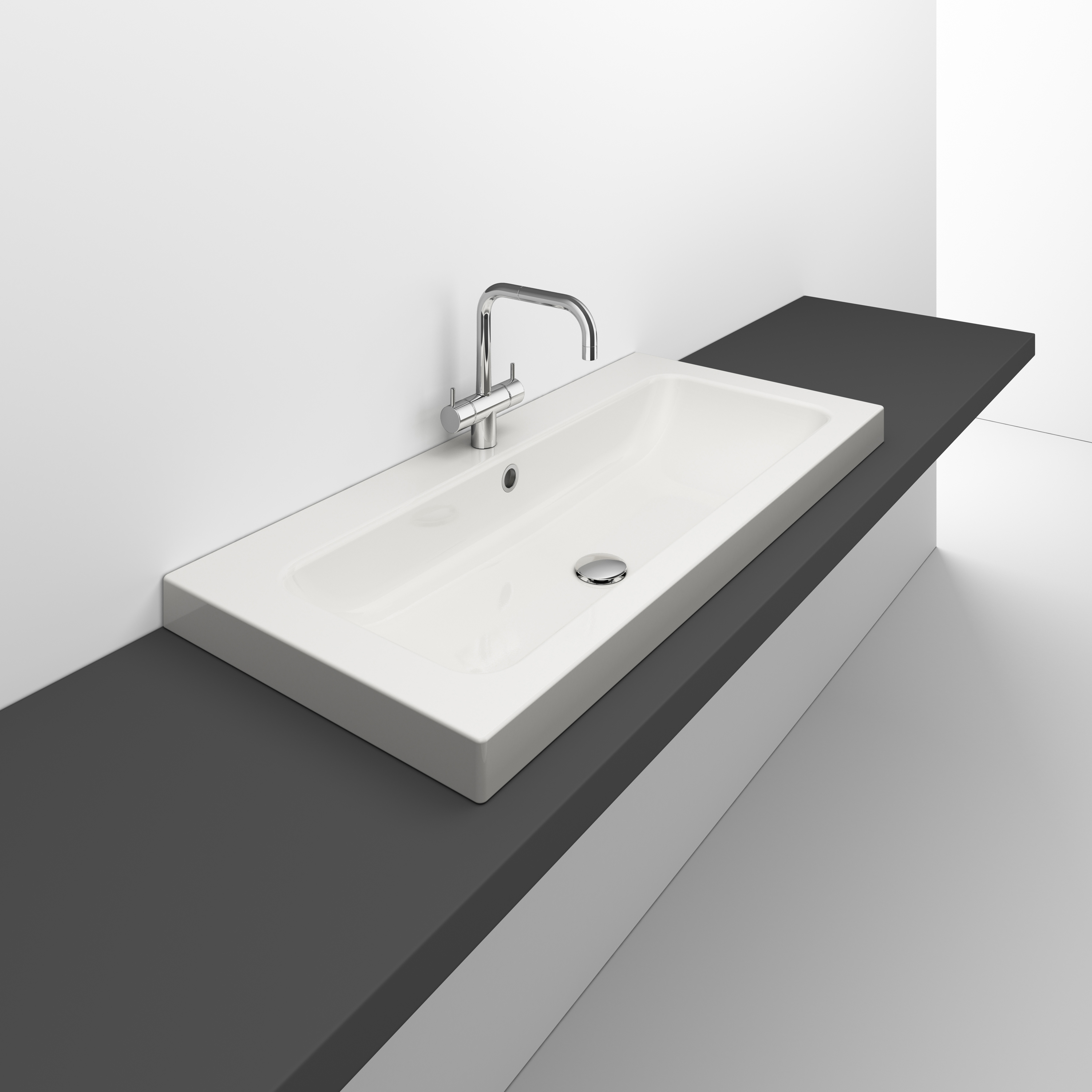 Vertoon produk CONTURA counter-top washbasin van vervaardiger Schmidlin