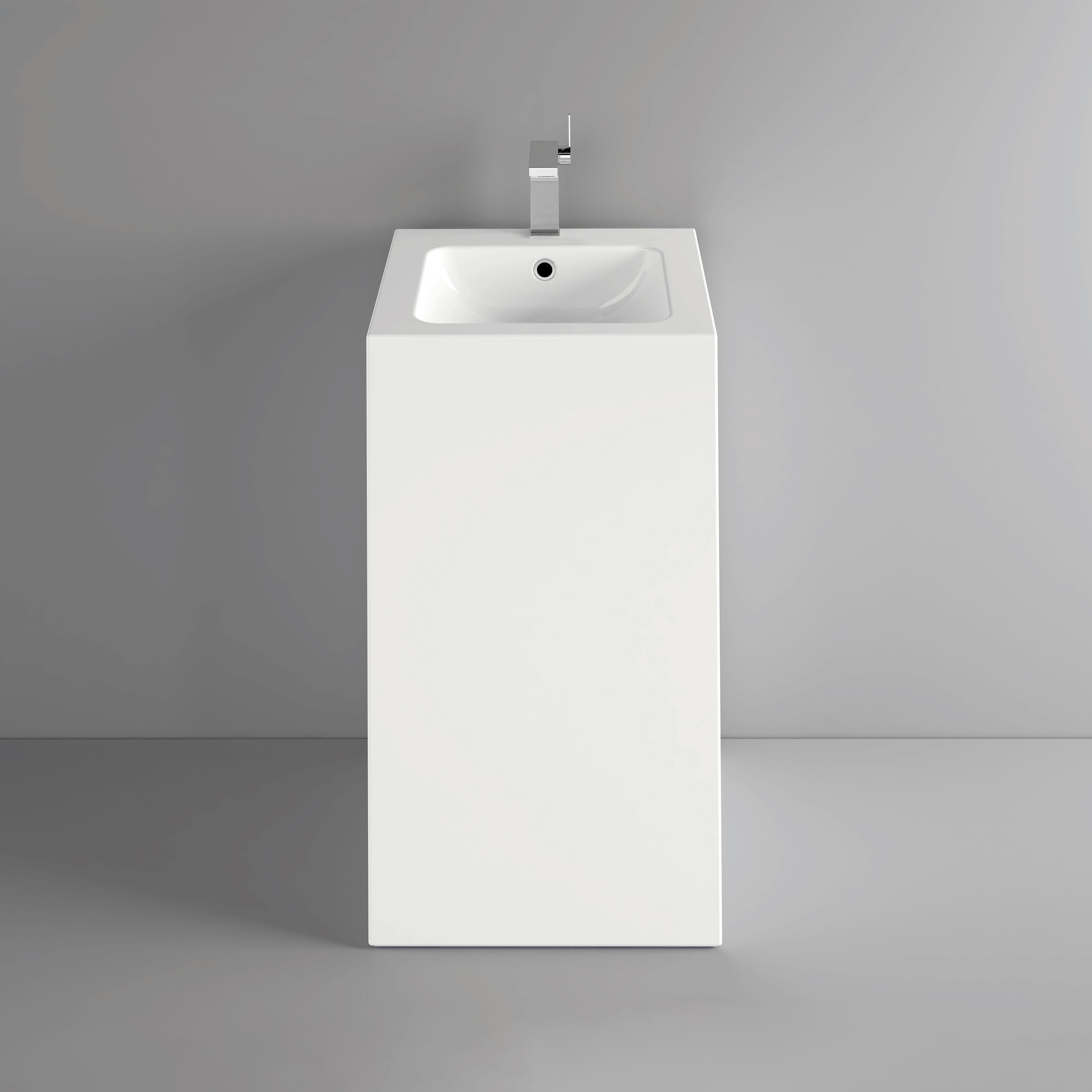 Vertoon produk CONTURA freestanding washbasin wall-mount version van vervaardiger Schmidlin