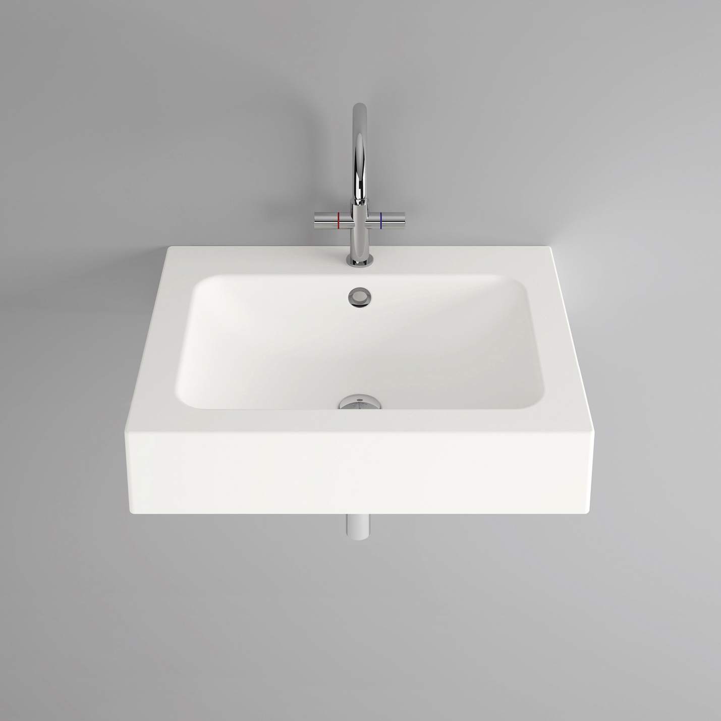 Vertoon produk CONTURA wall-mount washbasin van vervaardiger Schmidlin