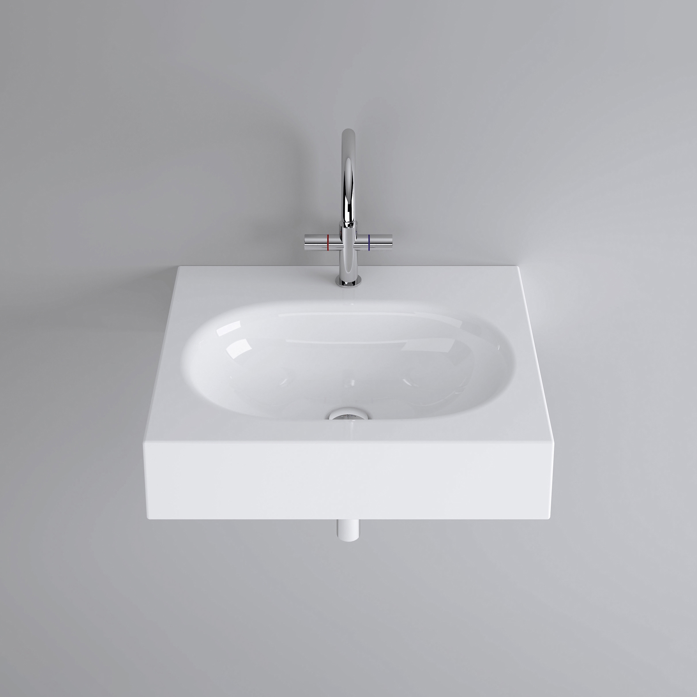 Vertoon produk DUETT wall-mount washbasin van vervaardiger Schmidlin