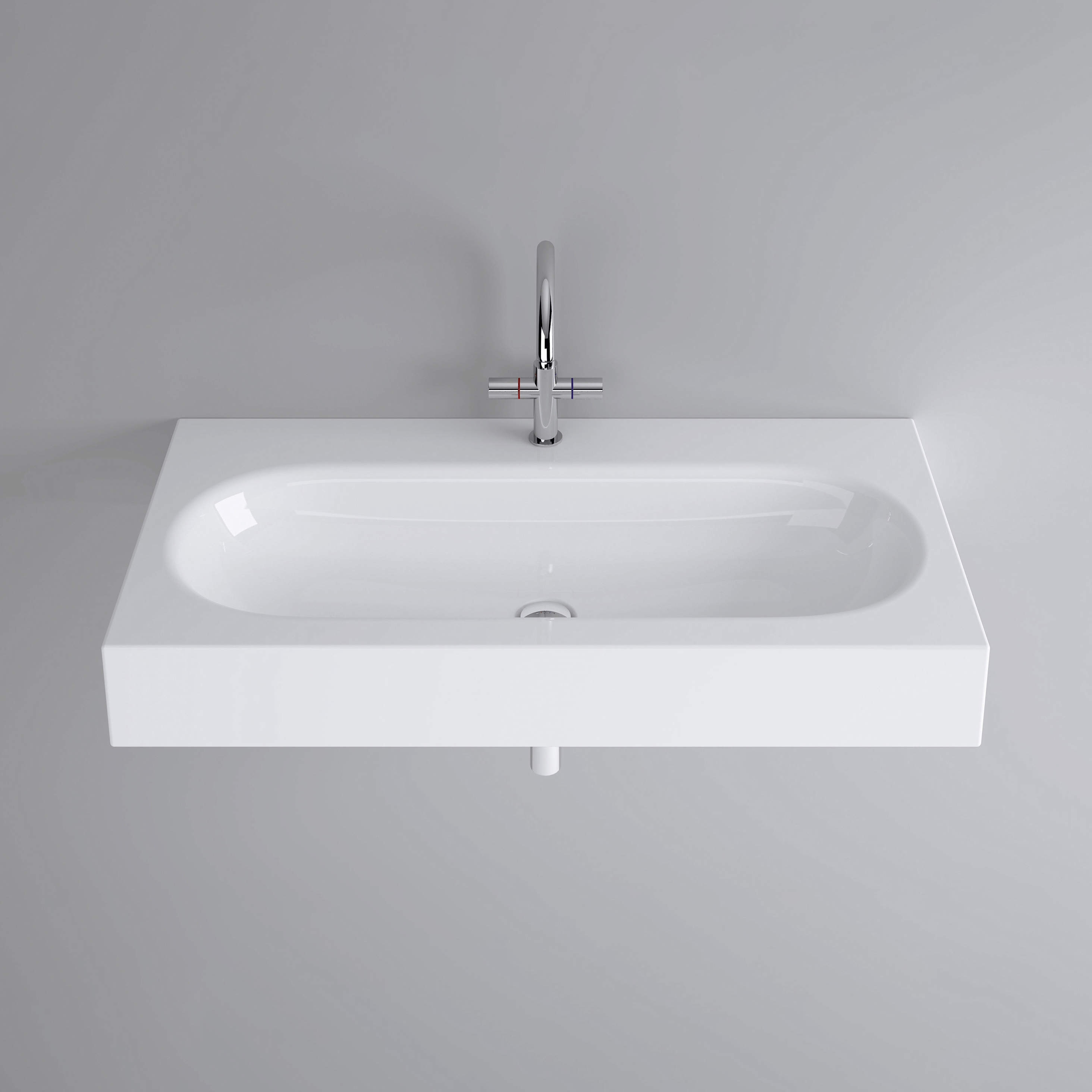 Vertoon produk DUETT wall-mount washbasin van vervaardiger Schmidlin