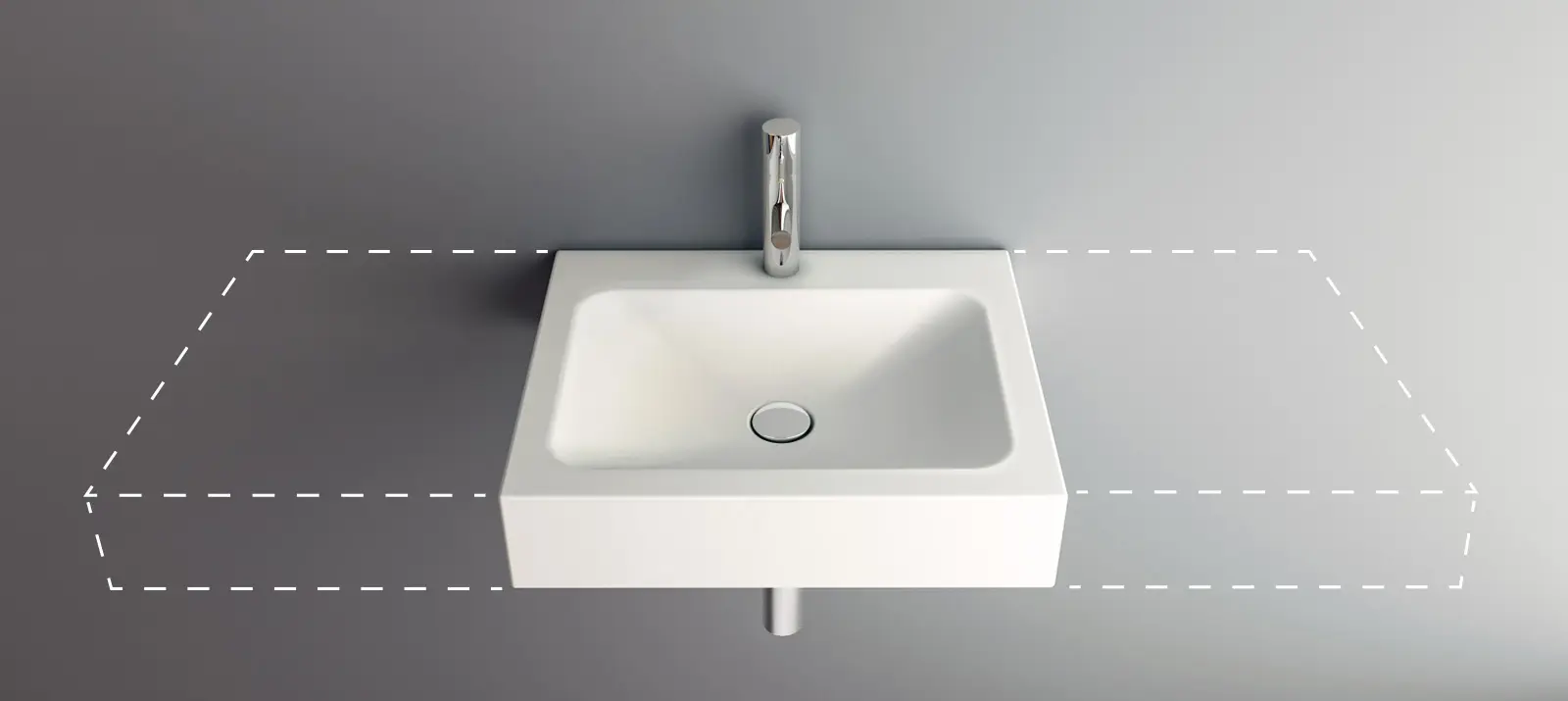 Schmidlin - LOTUS VARIO wall-mount washbasin