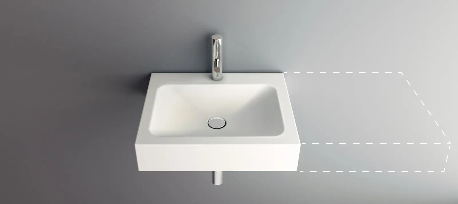 Schmidlin - LOTUS VARIO wall-mount washbasin
