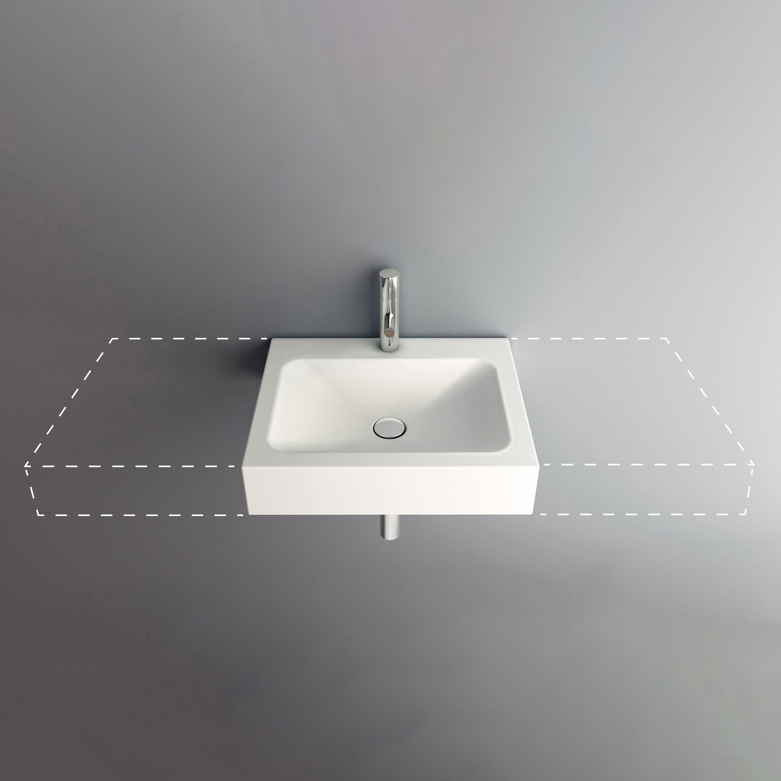 Vertoon produk LOTUS VARIO wall-mount washbasin van vervaardiger Schmidlin