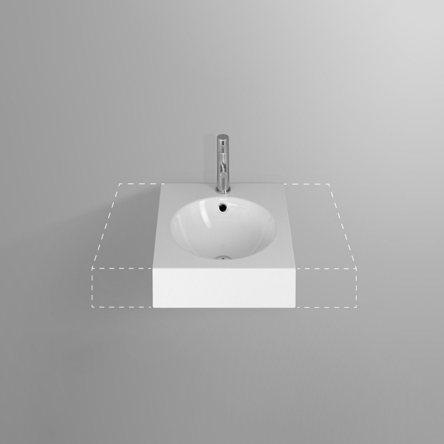 Vertoon produk ORBIS VARIO wall-mount washbasin van vervaardiger Schmidlin