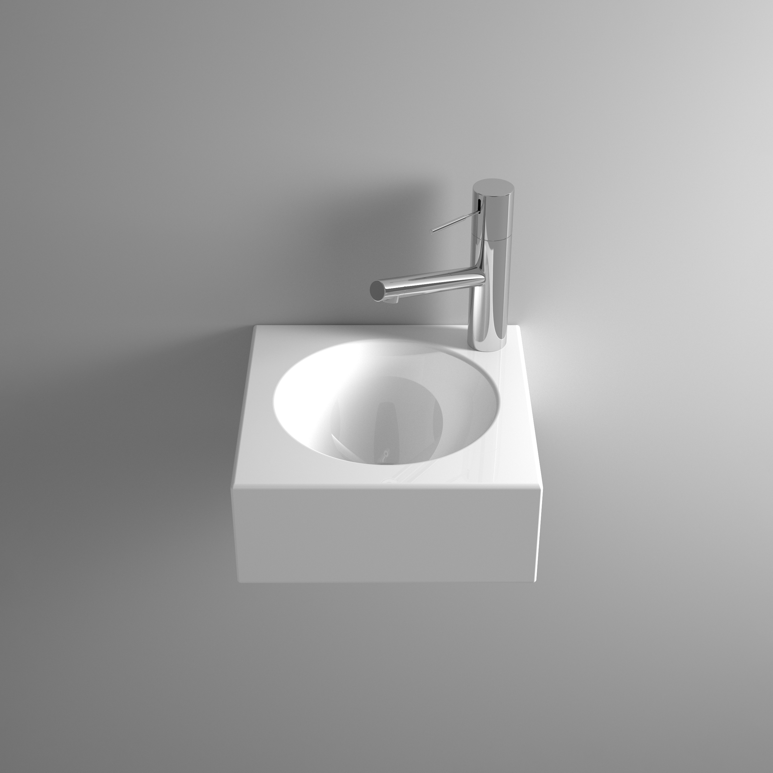 Display product ORBIS MINI wall-mount washbasin from manufacturer Schmidlin