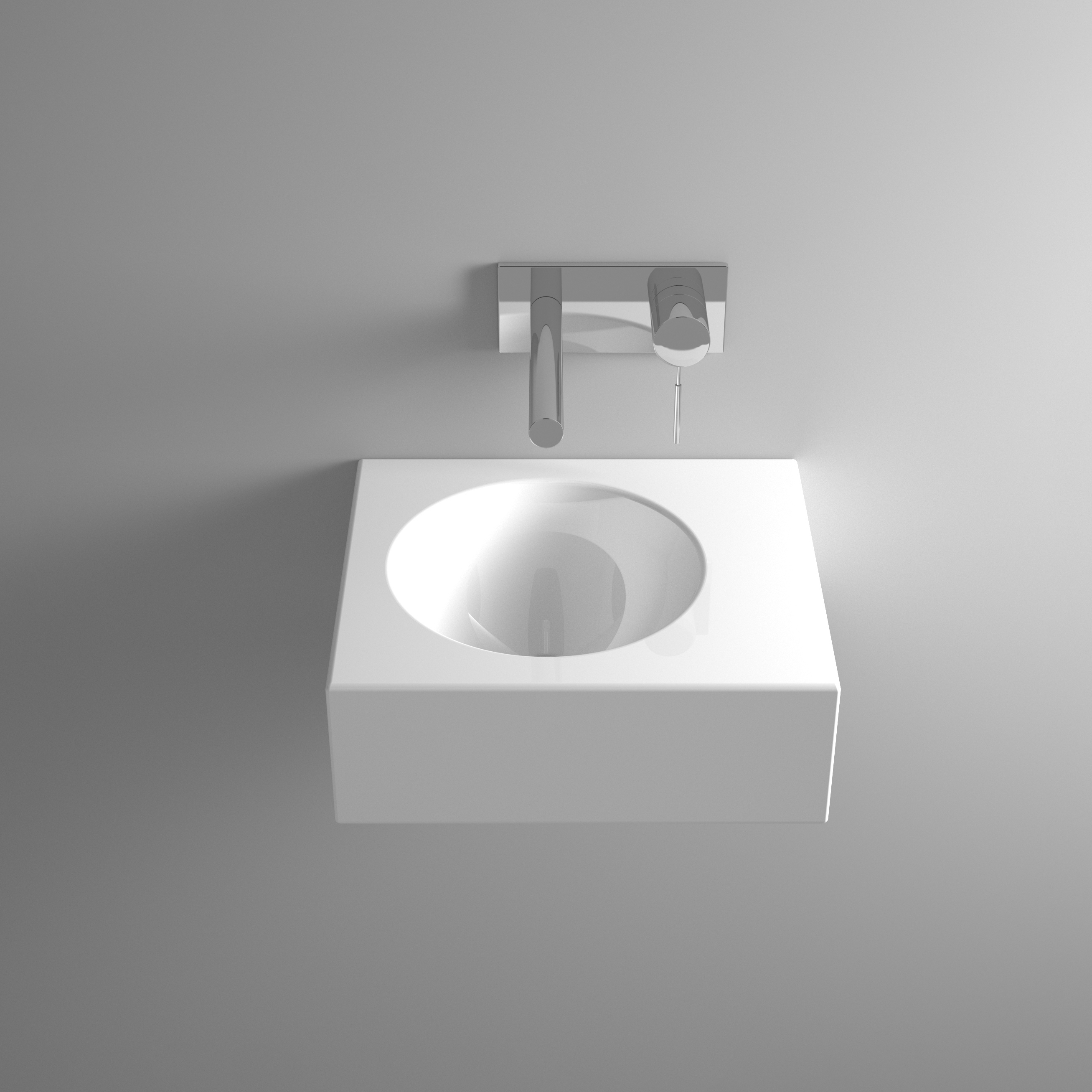 Vertoon produk ORBIS MINI wall-mount washbasin van vervaardiger Schmidlin