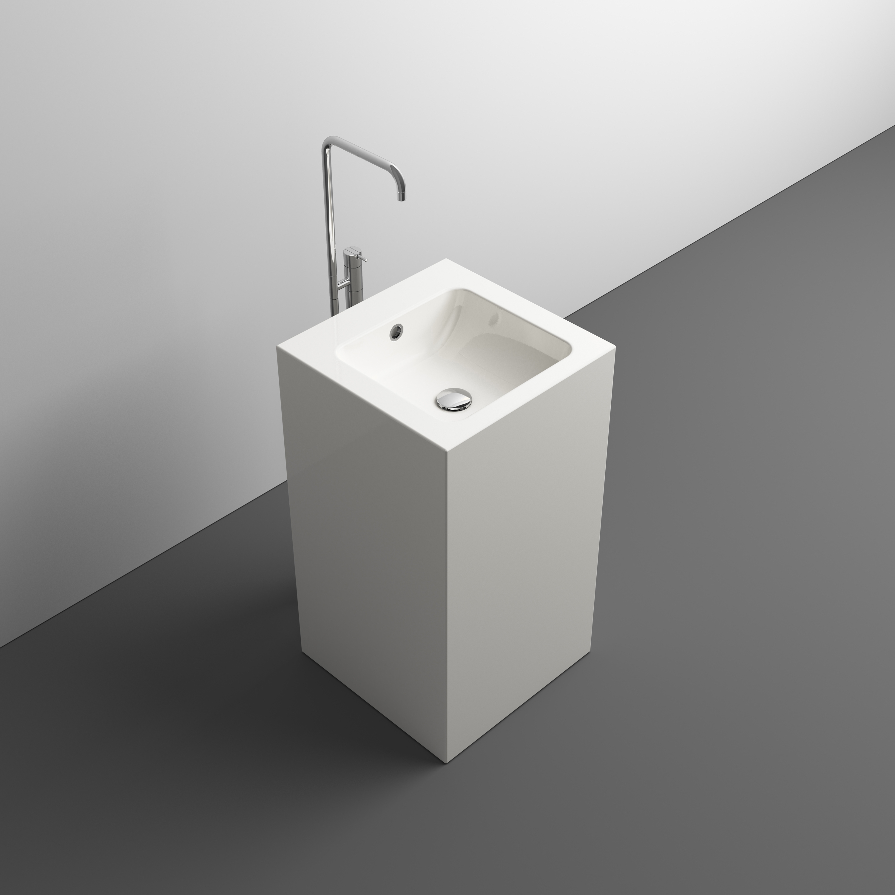 Vertoon produk CONTURA freestanding washbasin van vervaardiger Schmidlin