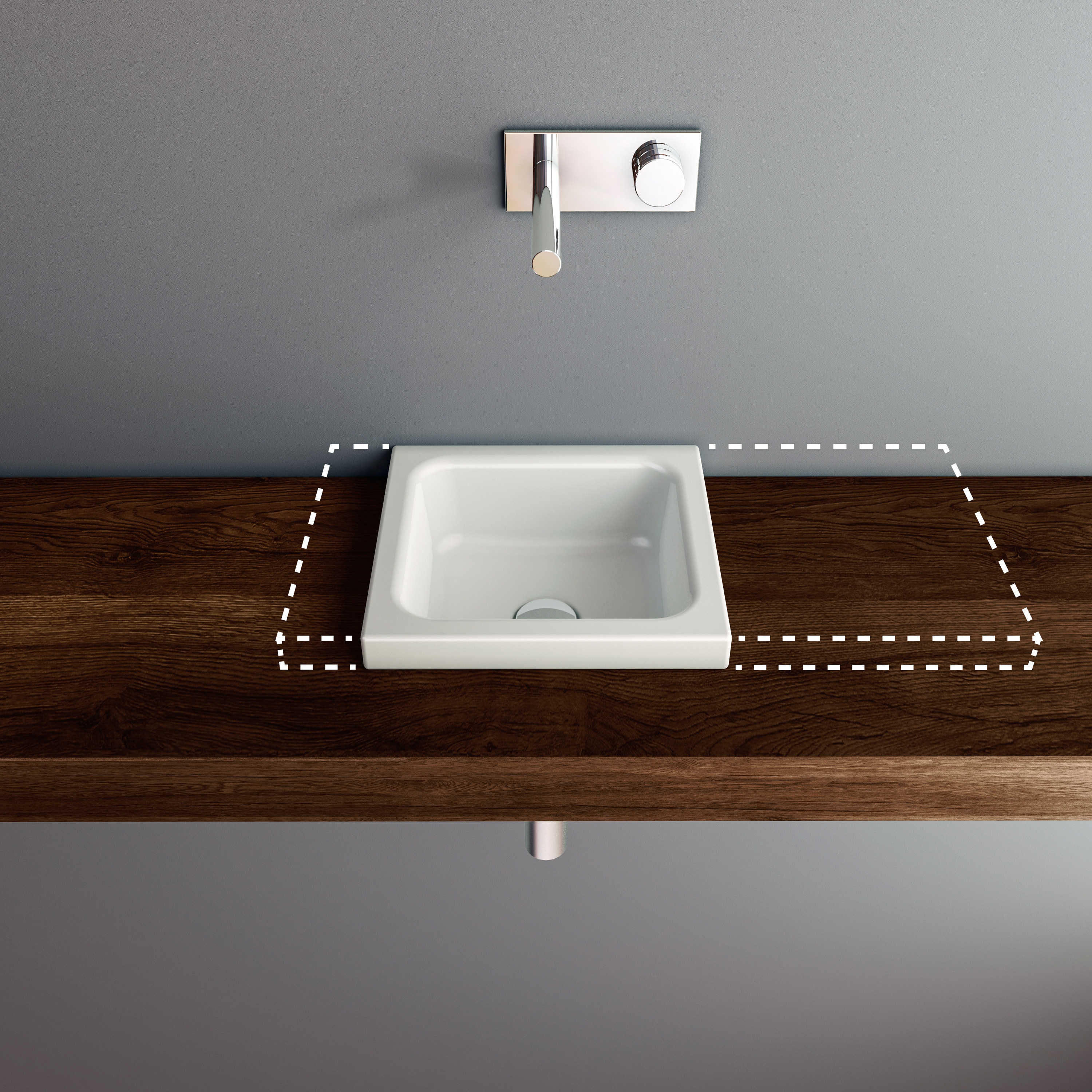 Vertoon produk MERO MINI VARIO counter top washbasin van vervaardiger Schmidlin