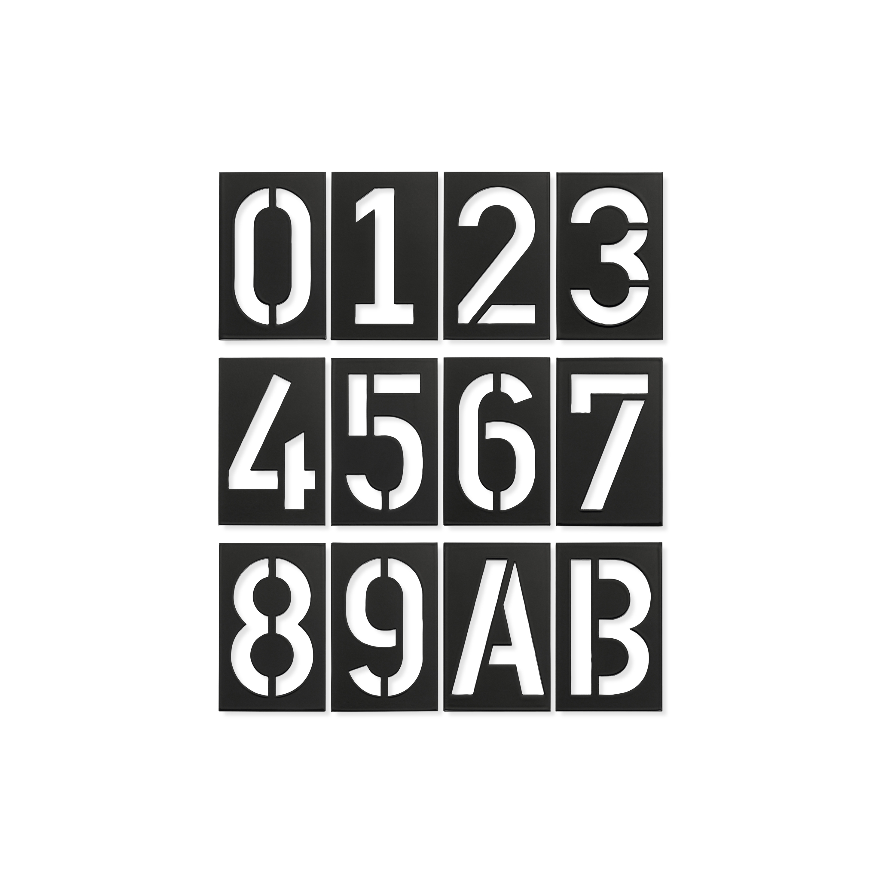 Spiekermann Industrial | House Number, black grey RAL 7021