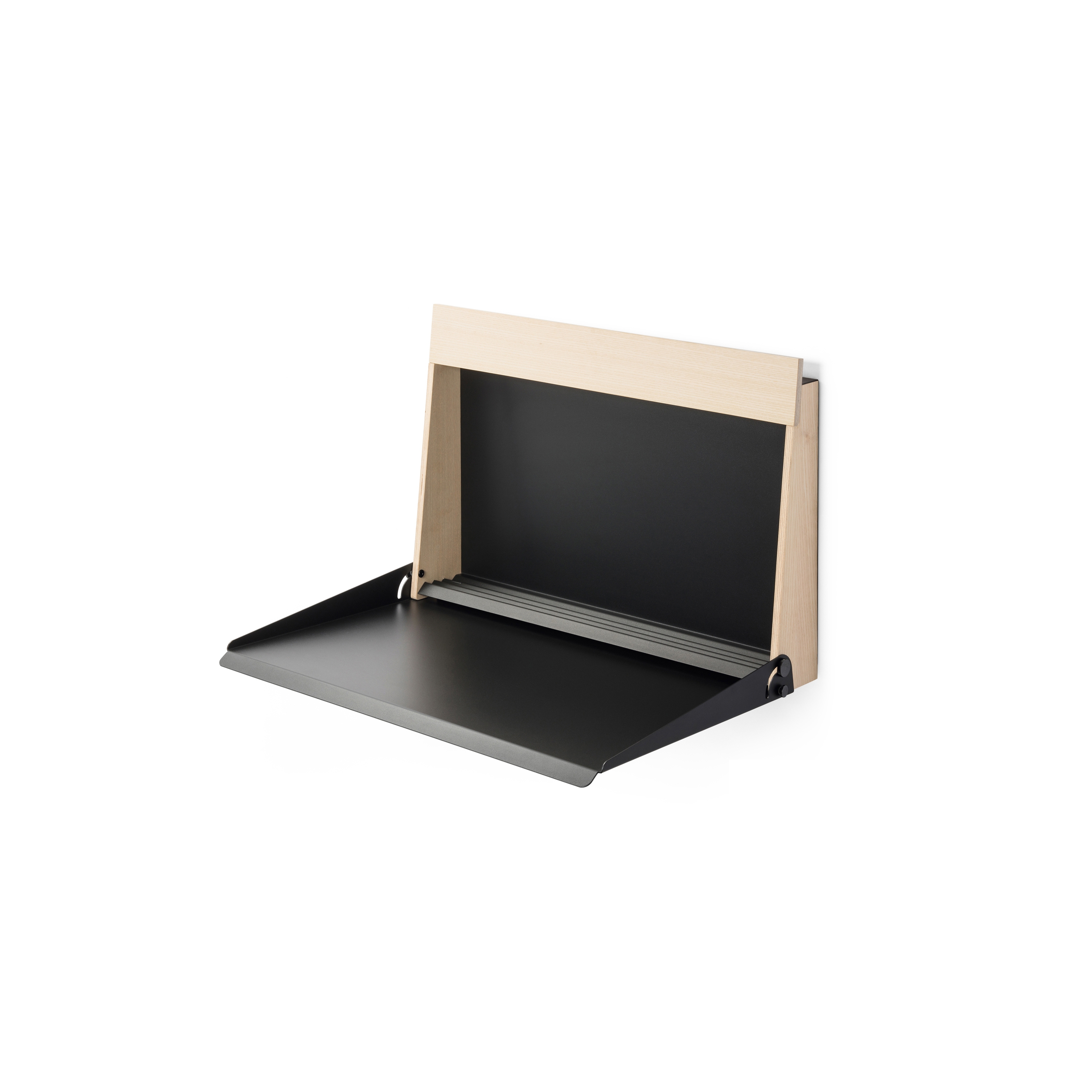 Kabinett | High desk and secretary, black grey RAL 7021