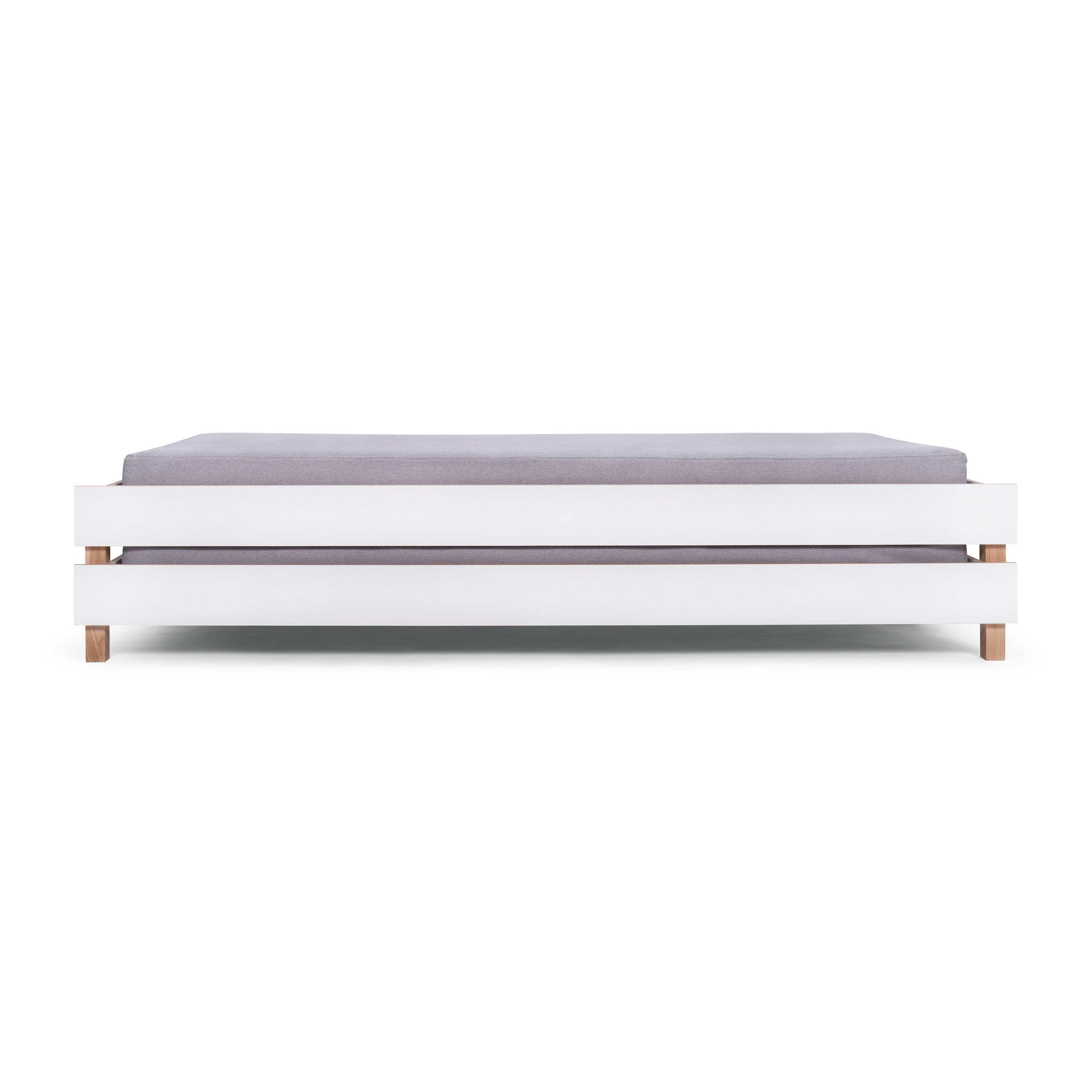 Display product Stiege | Bed, stackable white / ash from manufacturer Magazin®