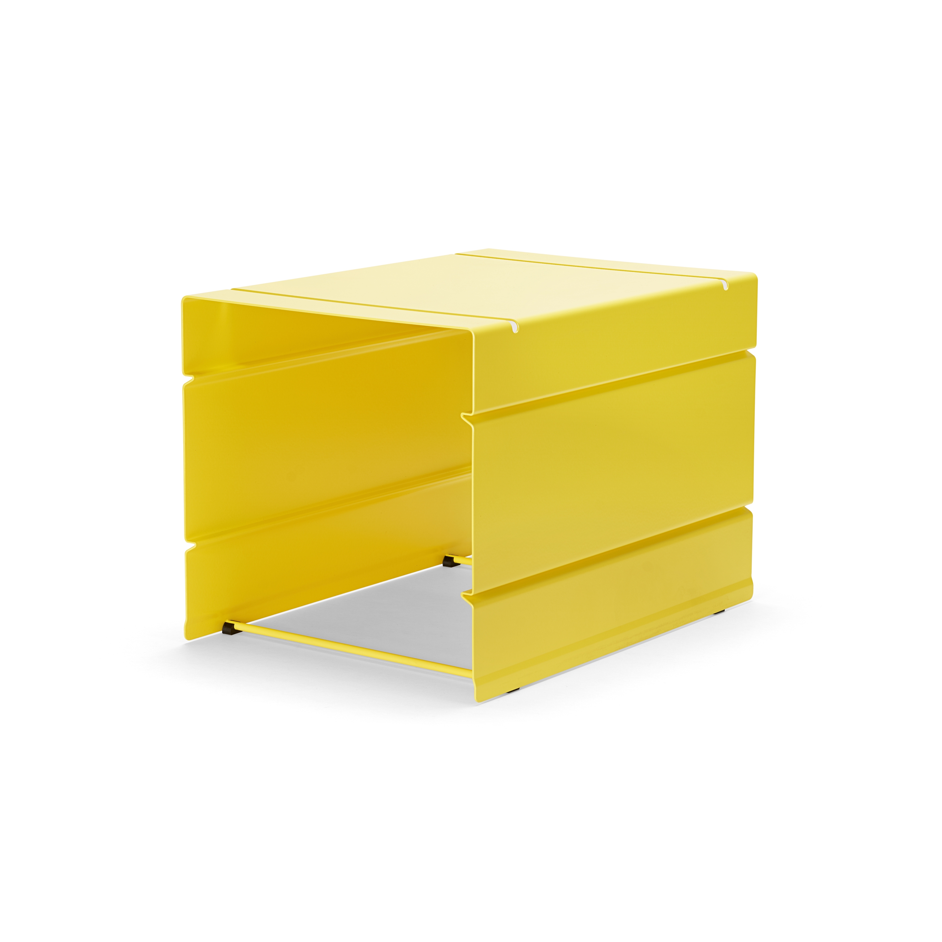 Display product Atlas | Container, 2 compartments | sulfur yellow RAL 1016 from manufacturer Magazin®