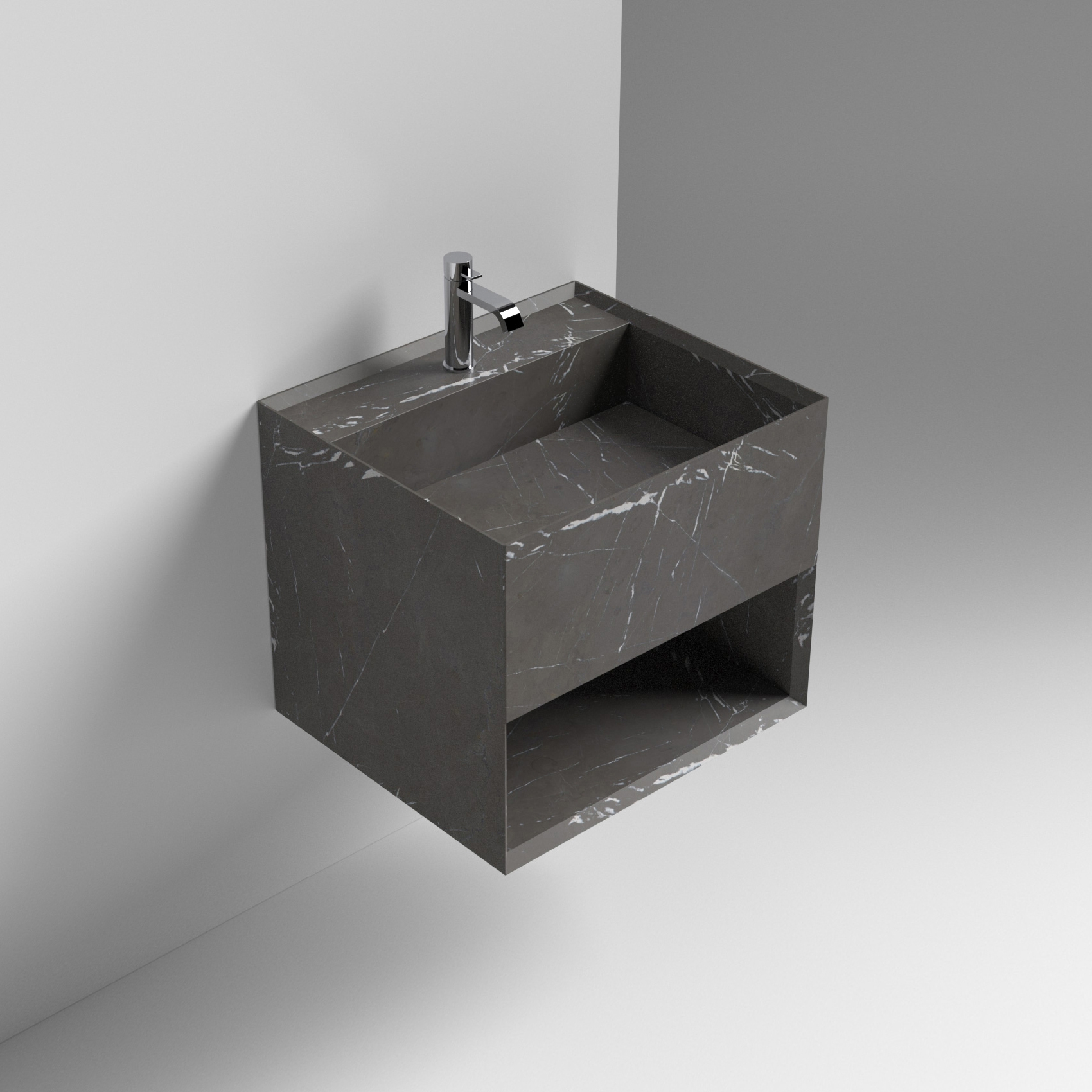 Mostrar el producto Rettangolo Hanging Stone del fabricante Berloni Bagno