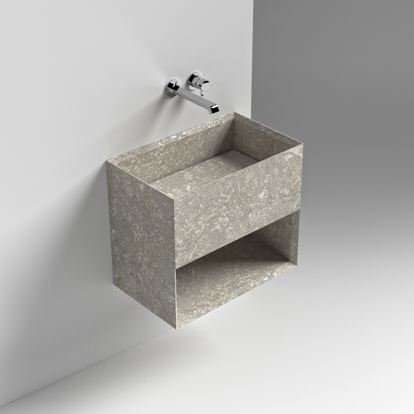 Mostrar el producto Rettangolo Hanging Stone del fabricante Berloni Bagno