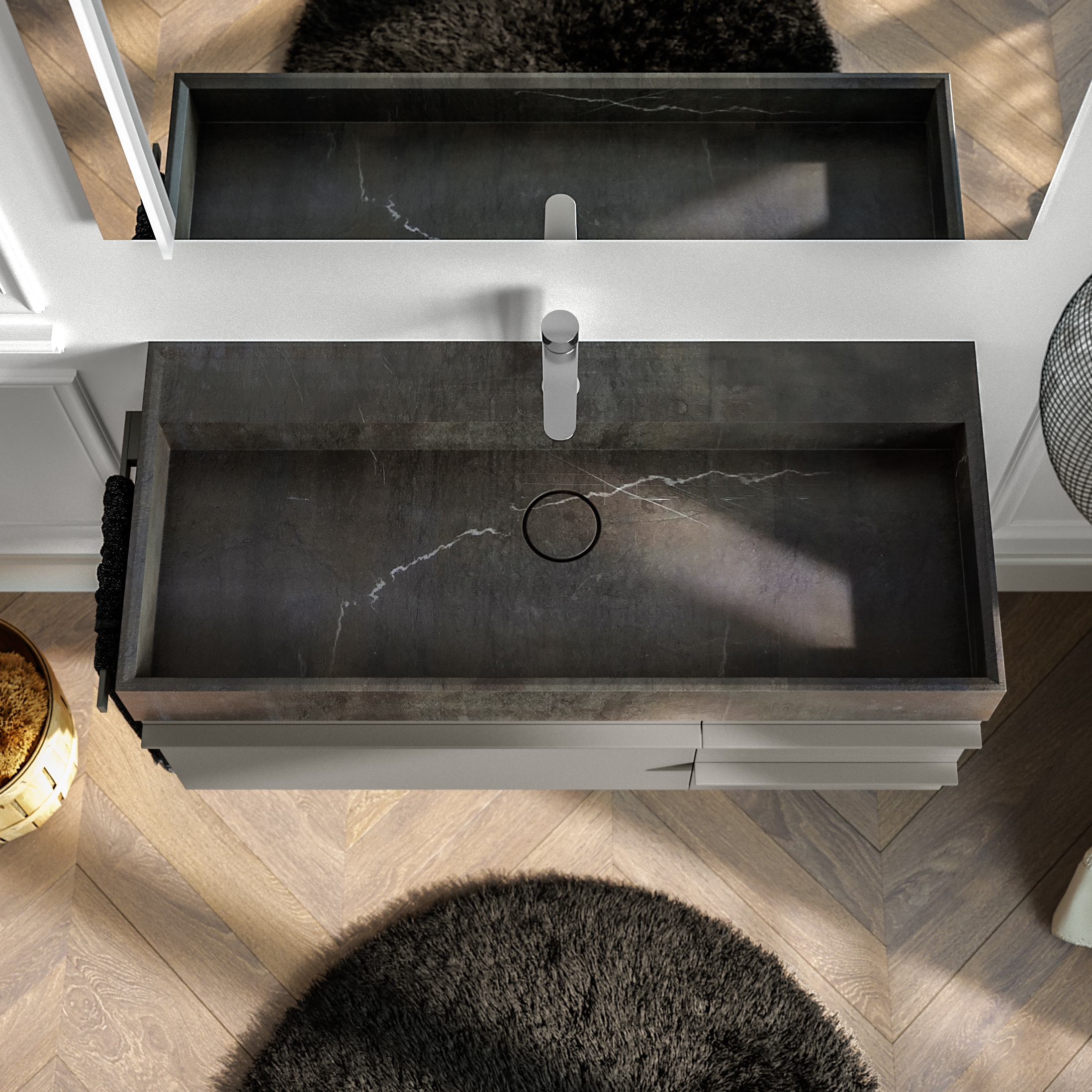 Mostrar el producto Washbasins in pnatual stone Place del fabricante Berloni Bagno