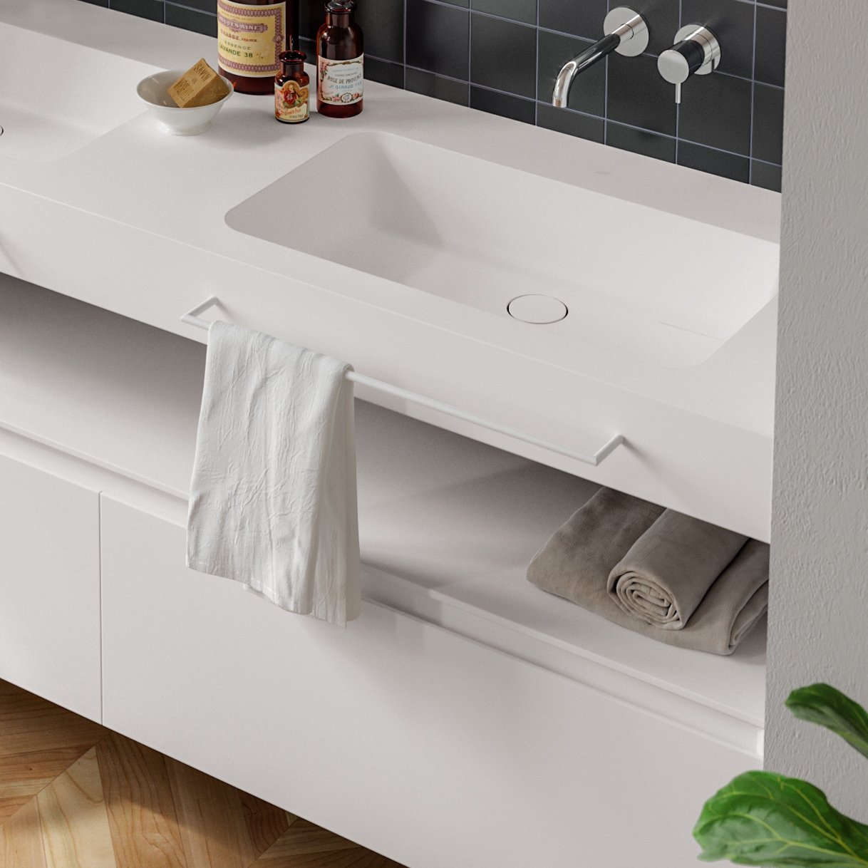 Display product Linear Towel Holder HOLD from manufacturer Berloni Bagno