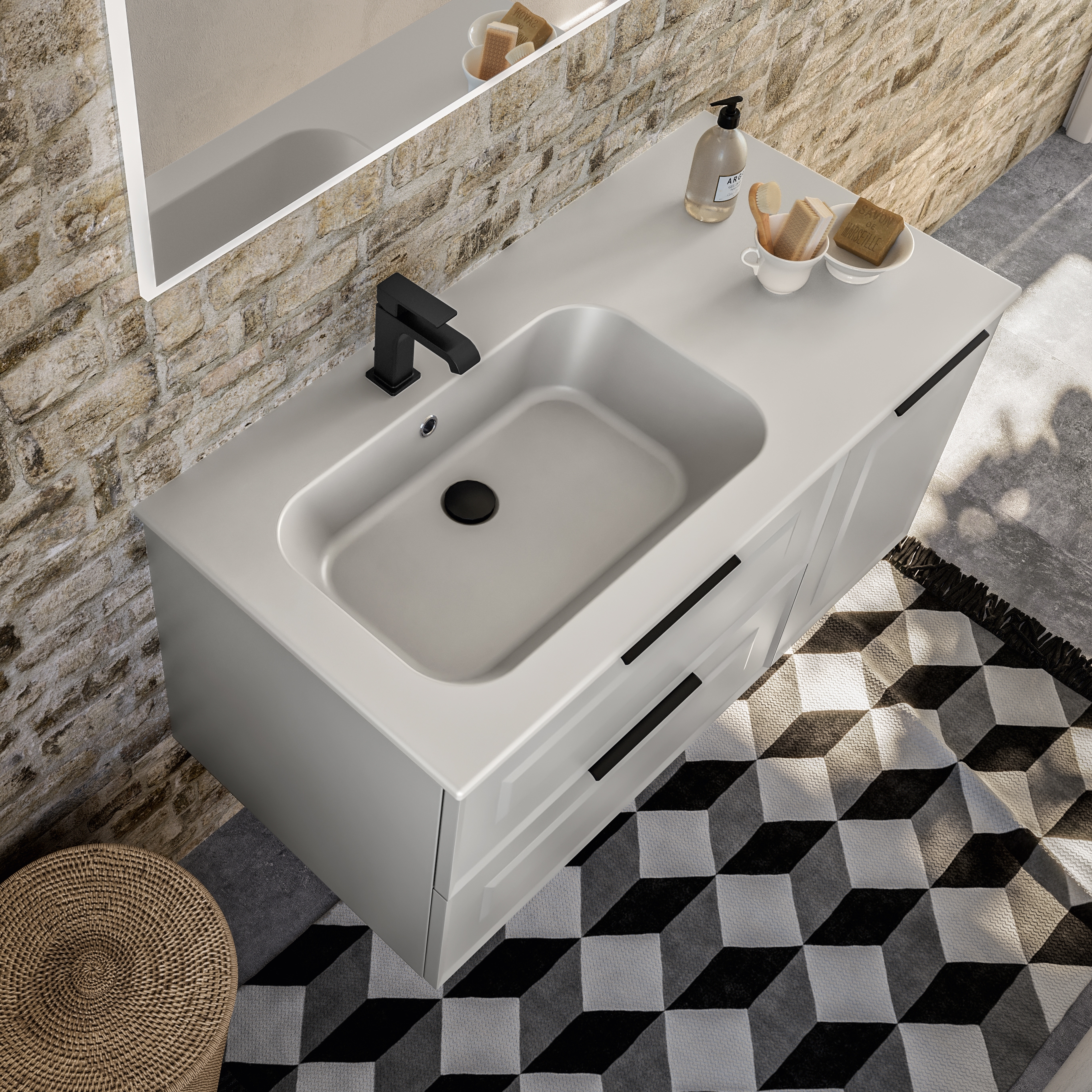 Display product Ceramic washbasin Quadra from manufacturer Berloni Bagno