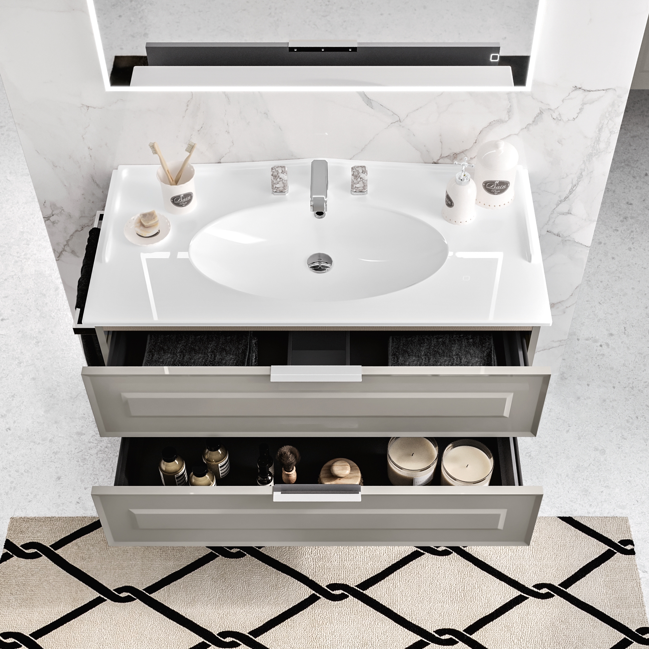 Mostrar el producto Ceramic washbasin Quadra Vintage del fabricante Berloni Bagno