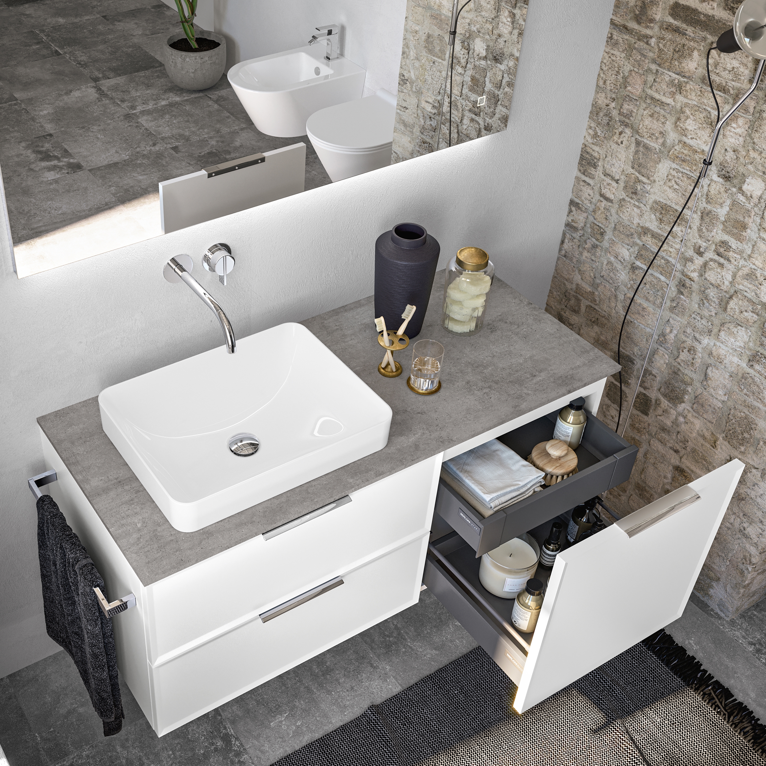 Afficher le produit Semi-recessed washbasins Thin du fabricant Berloni Bagno