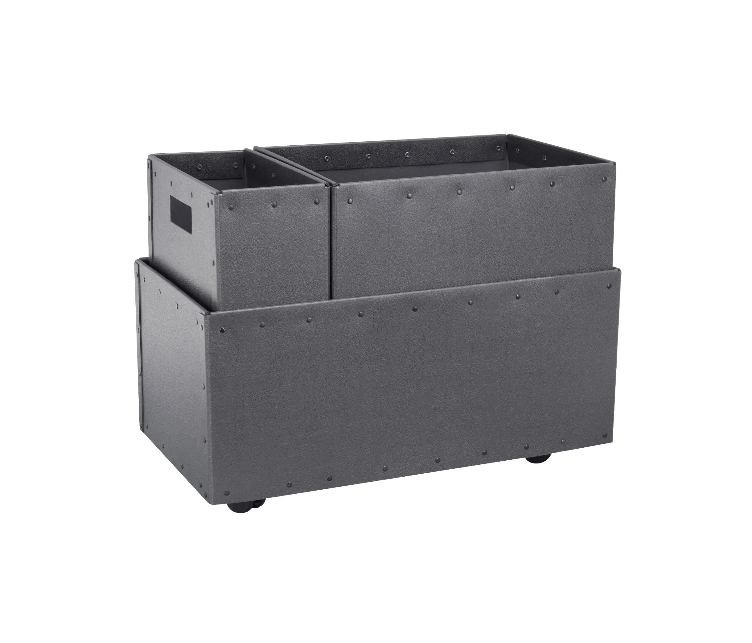 BIARO - Recycling box Double with wheels, graphite