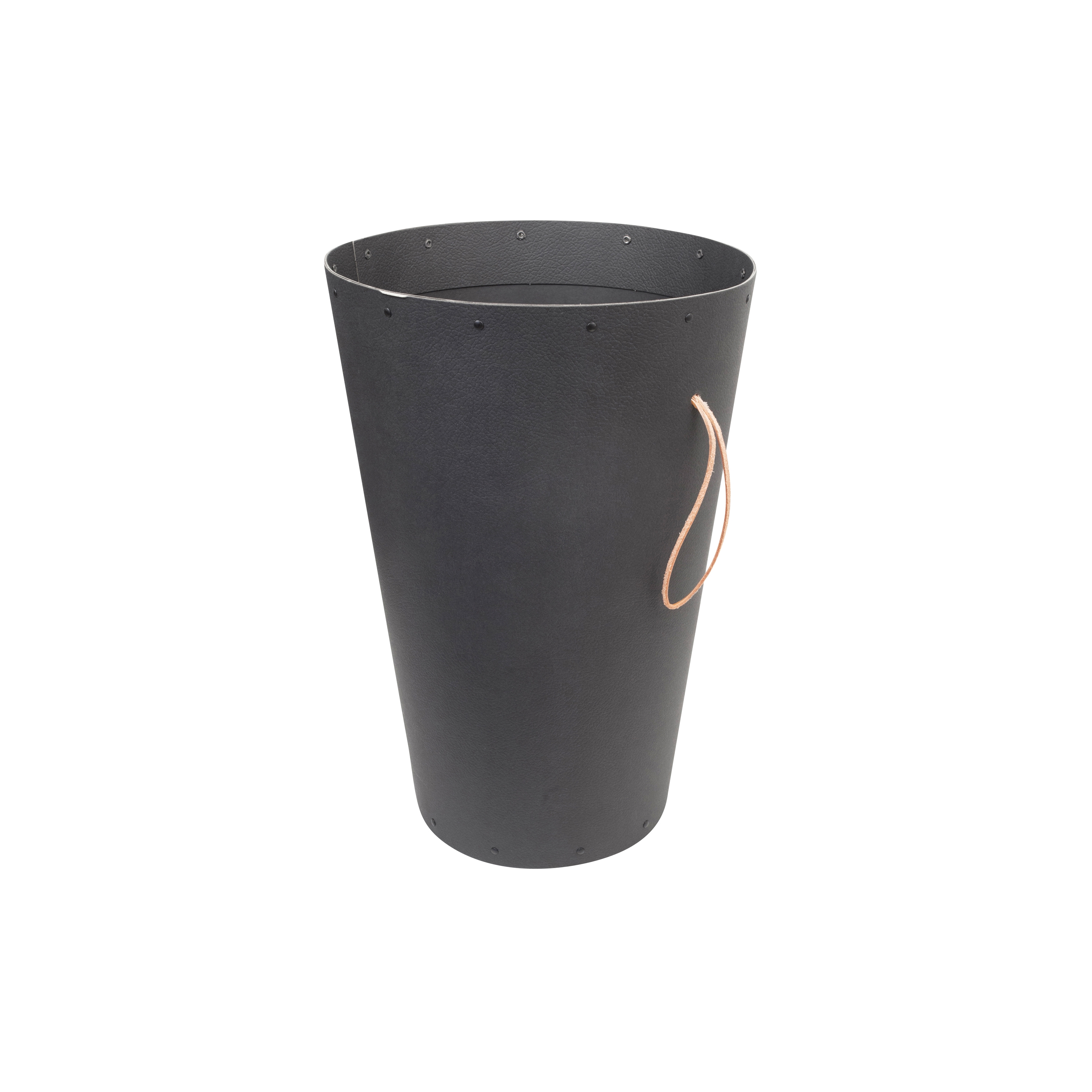 Vertoon produk Wastebasket with a leather strap, graphite van vervaardiger BIARO