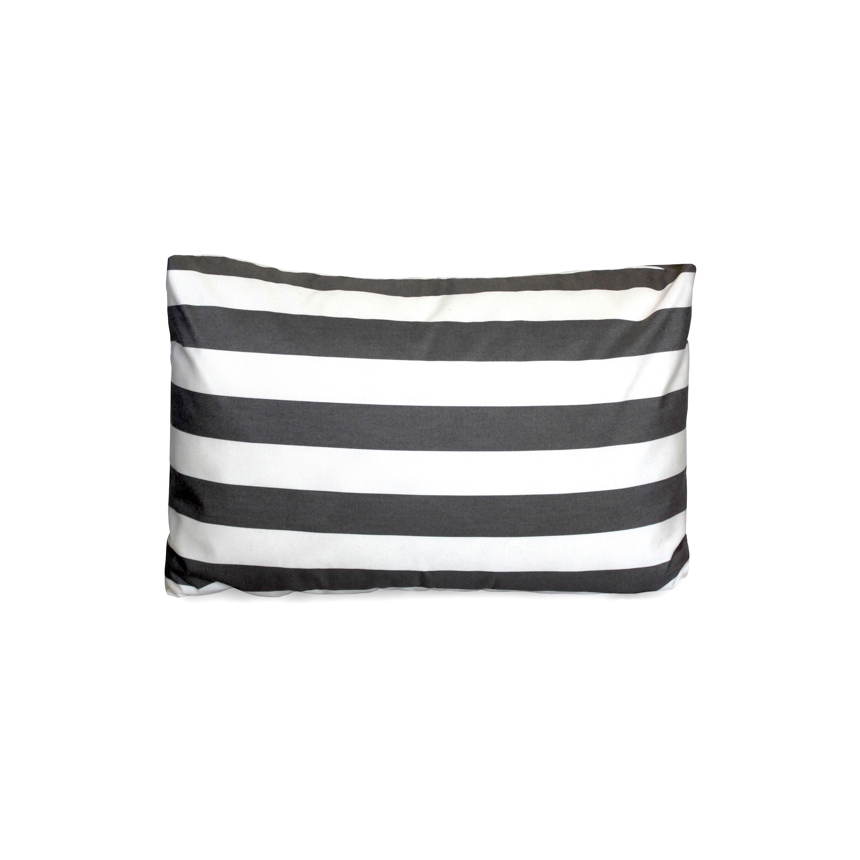 Cushion Small Grey Stripe