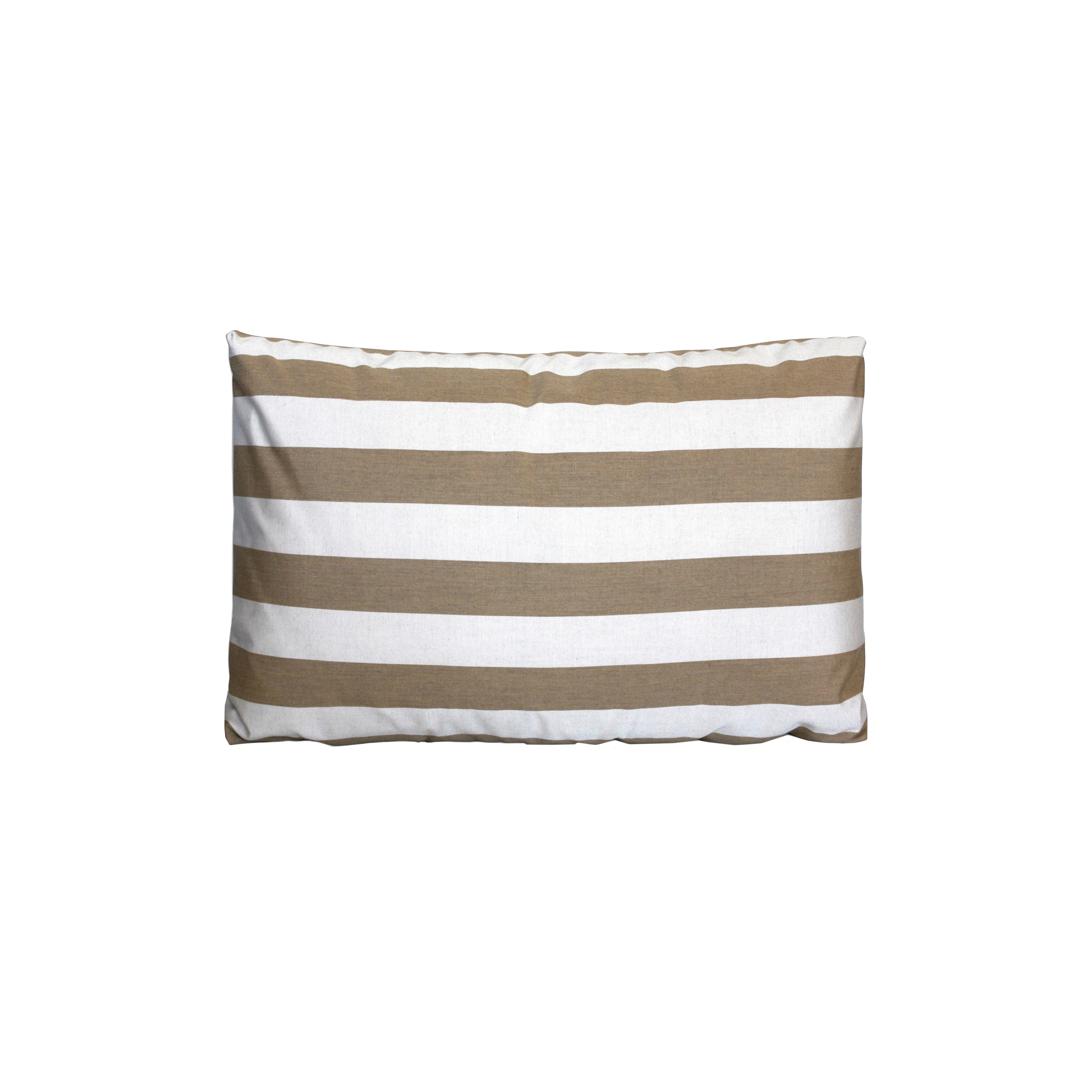 Cushion Small Taupe Stripe