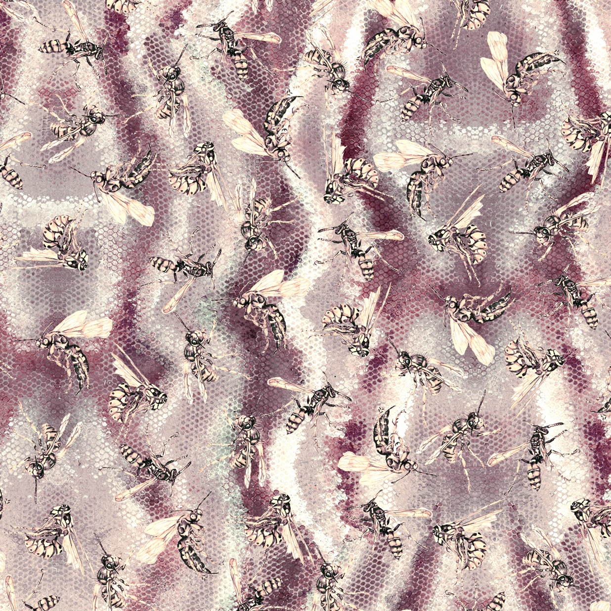 Honey Bees | Künstlertapete