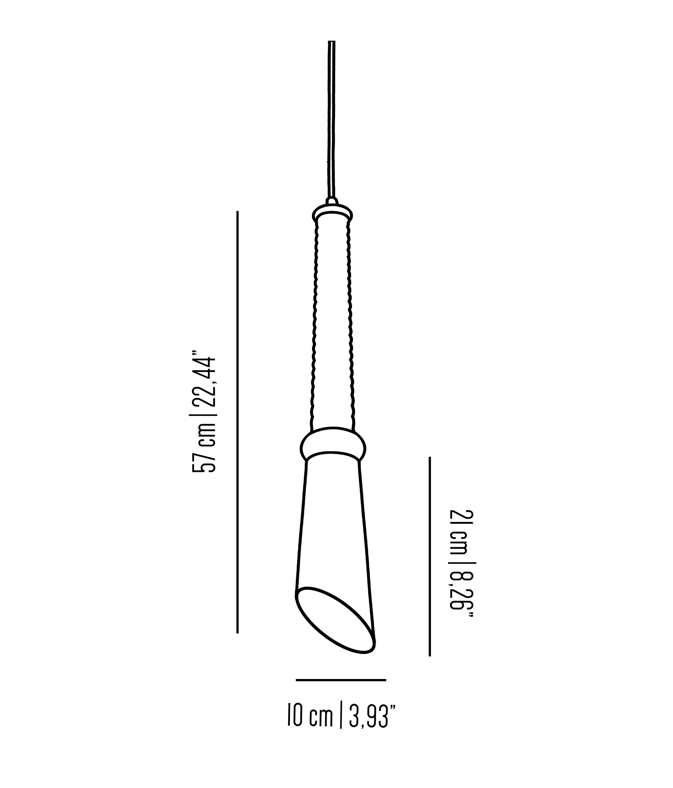 Bronzetto - Blossom Antology | Single oblique cone chandelier
