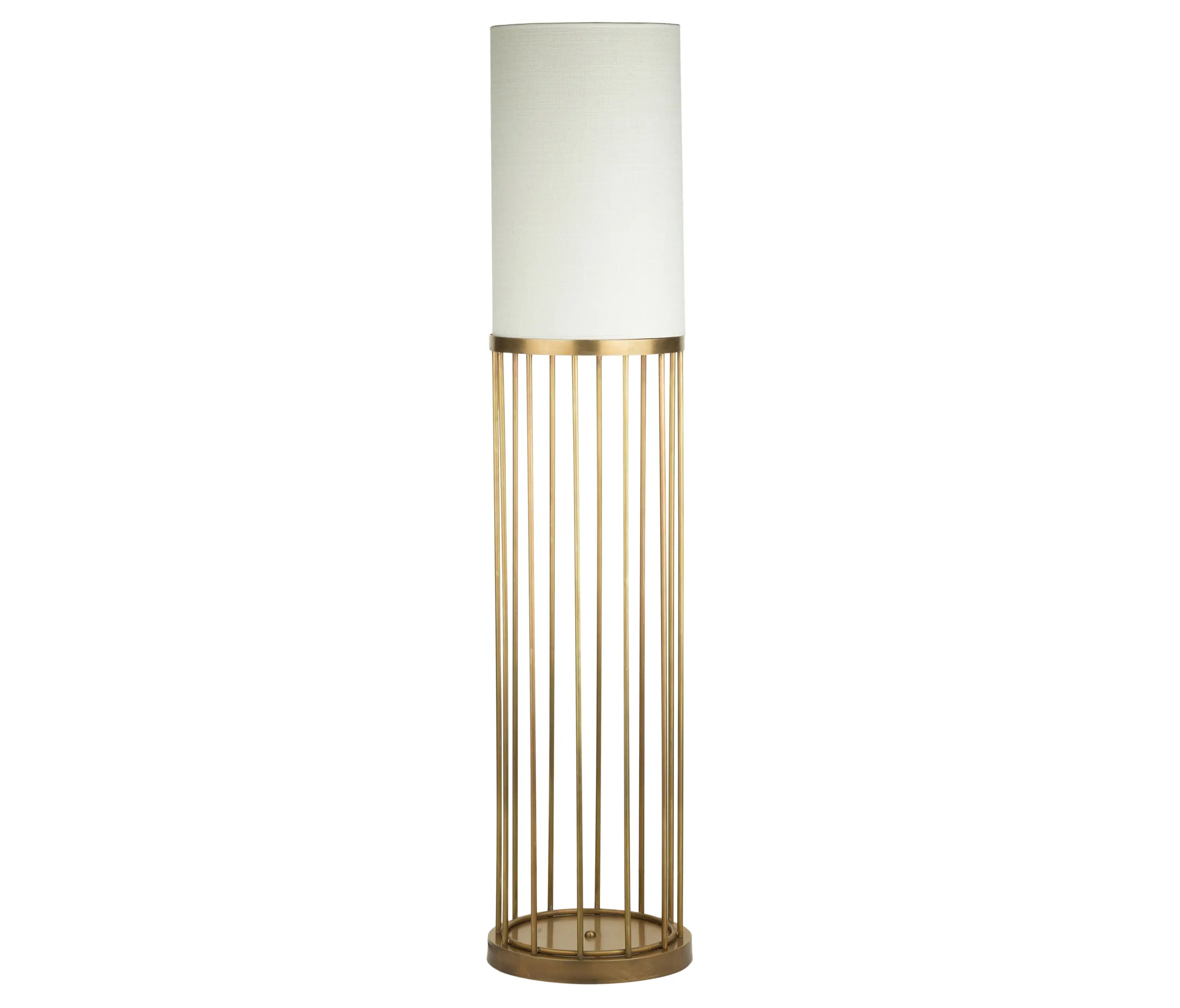 Bronzetto - Cage | Round floor lamp with linear design