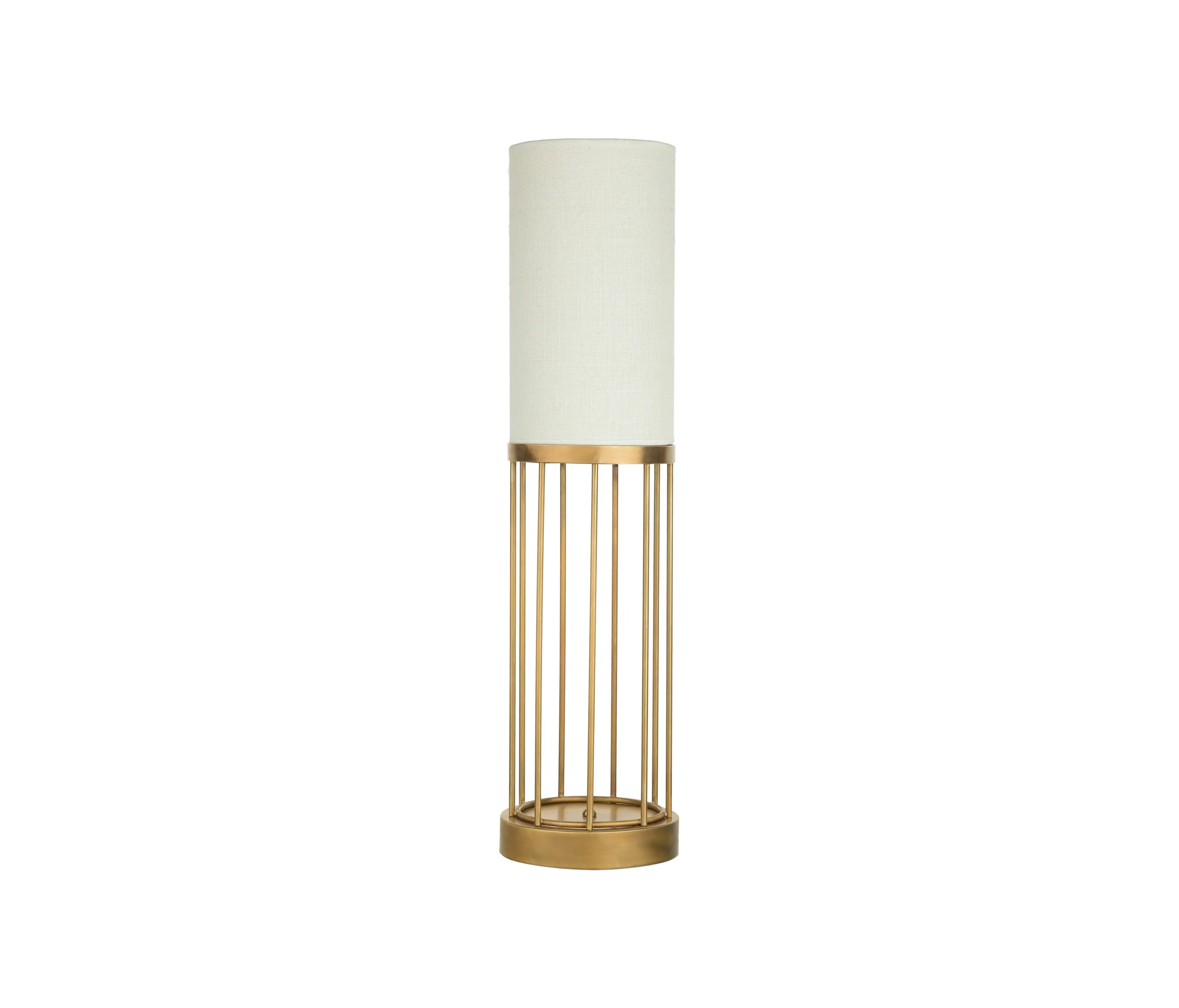 Bronzetto - Cage | Round table lamp with linear design