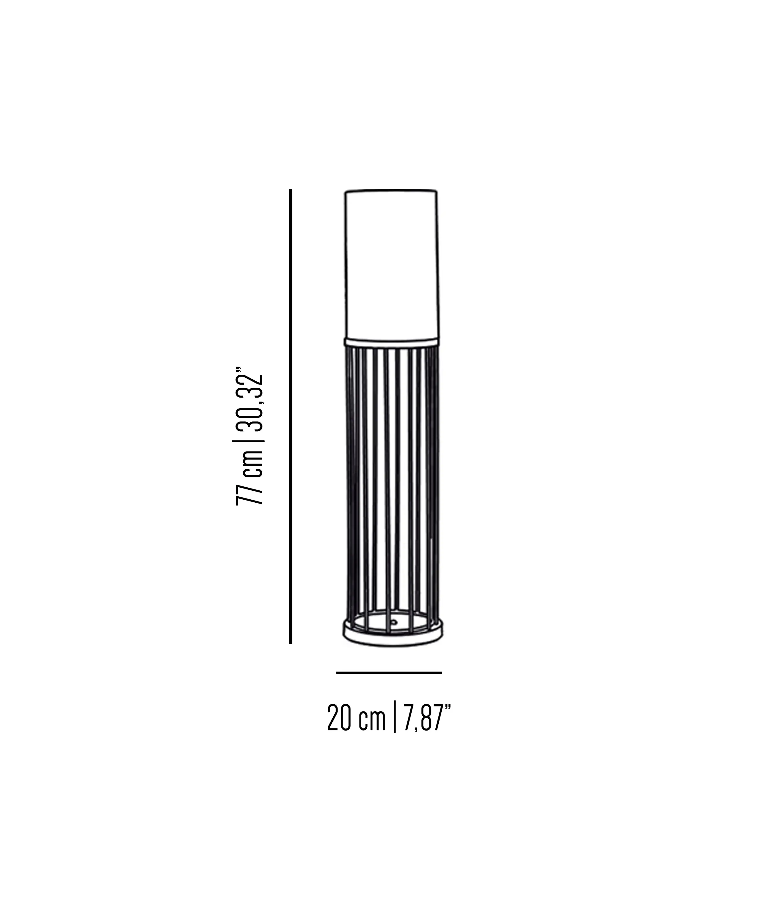 Bronzetto - Cage | Round table lamp with linear design