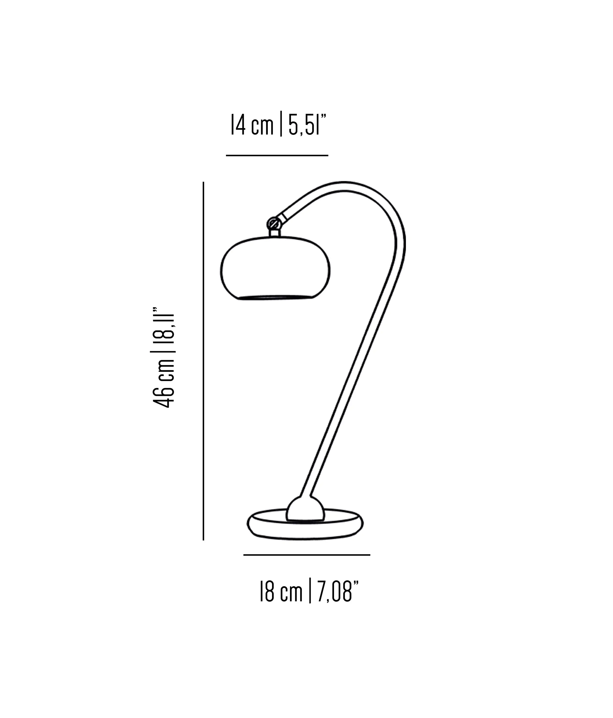 Bronzetto - Gea | Table lamp characterized by soft lines