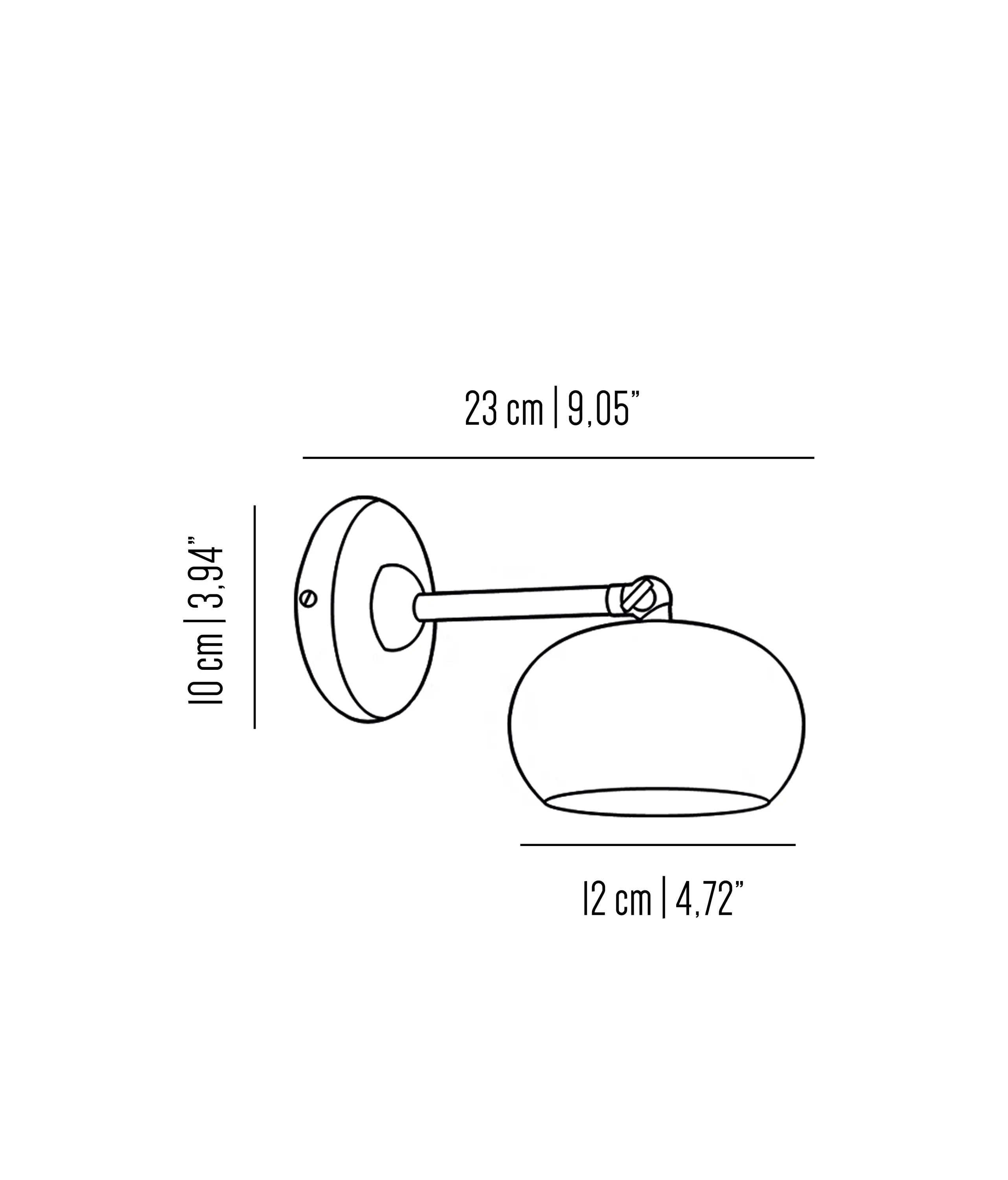Bronzetto - Gea | Wall light characterized by soft lines