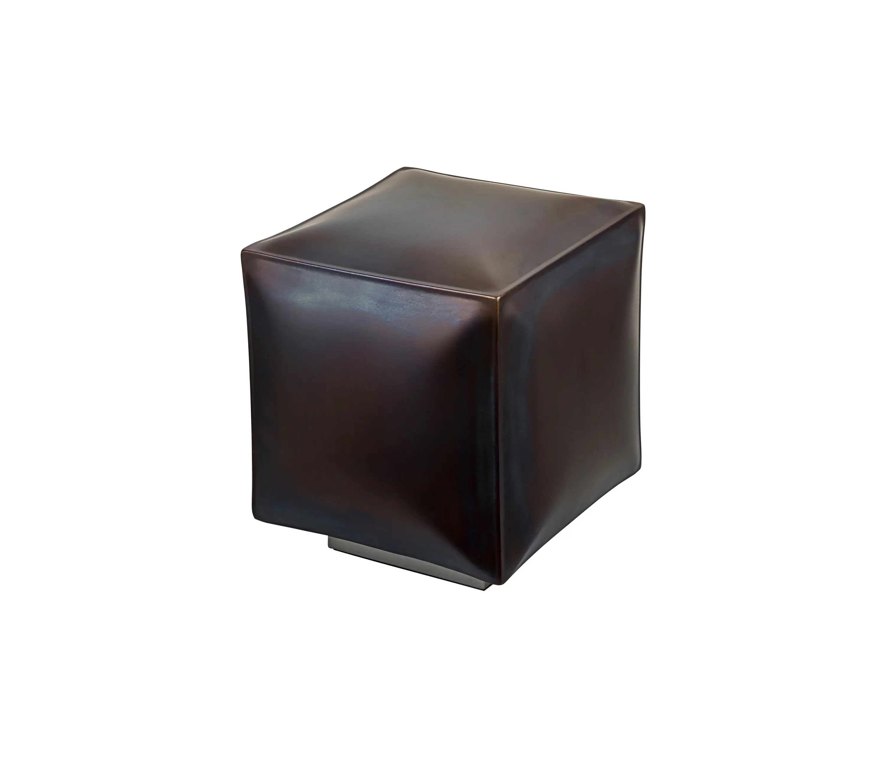 Bronzetto - Softiron | Iron square pouff with base